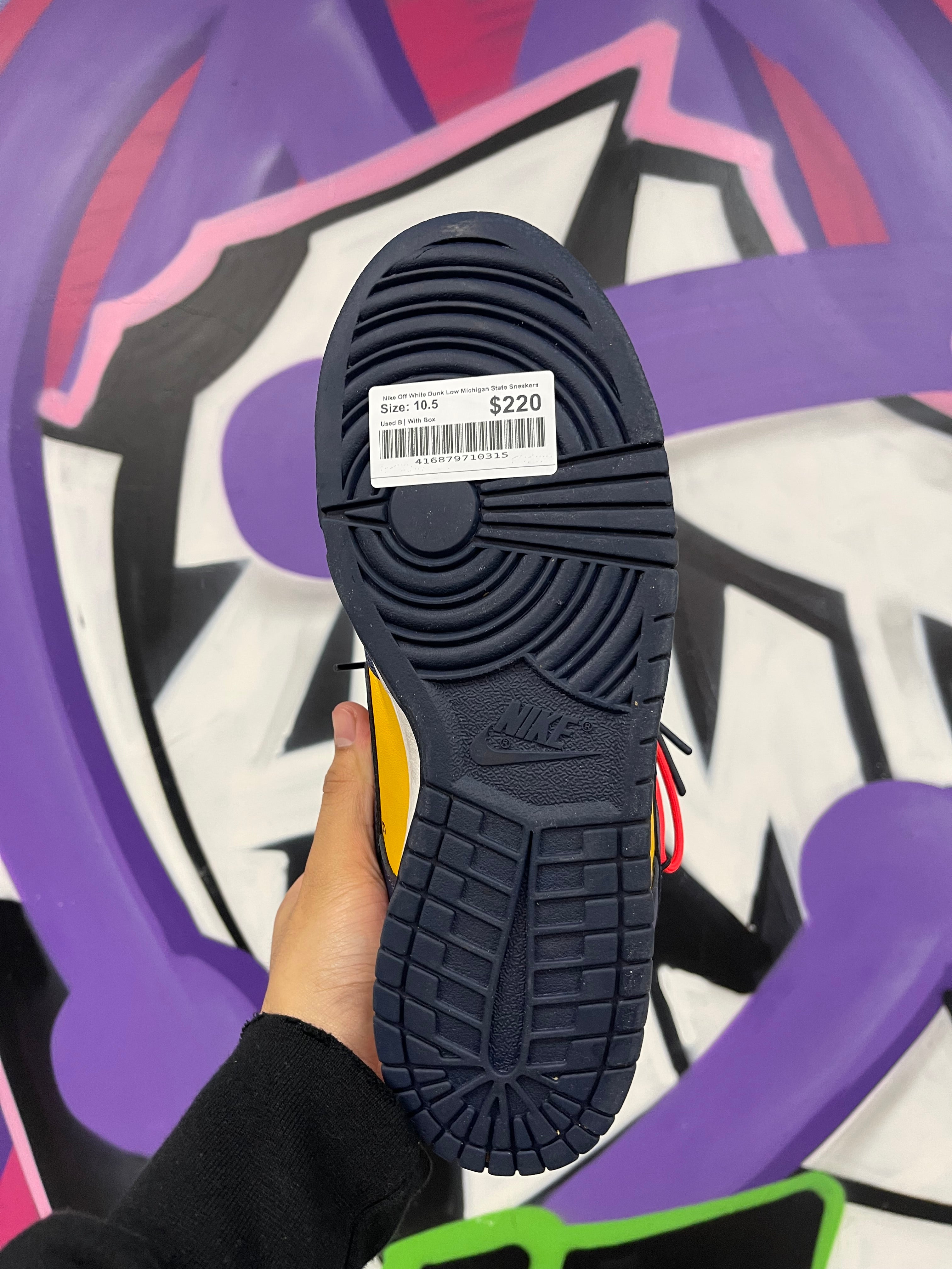 Nike Off White Dunk Low Michigan State Sneakers