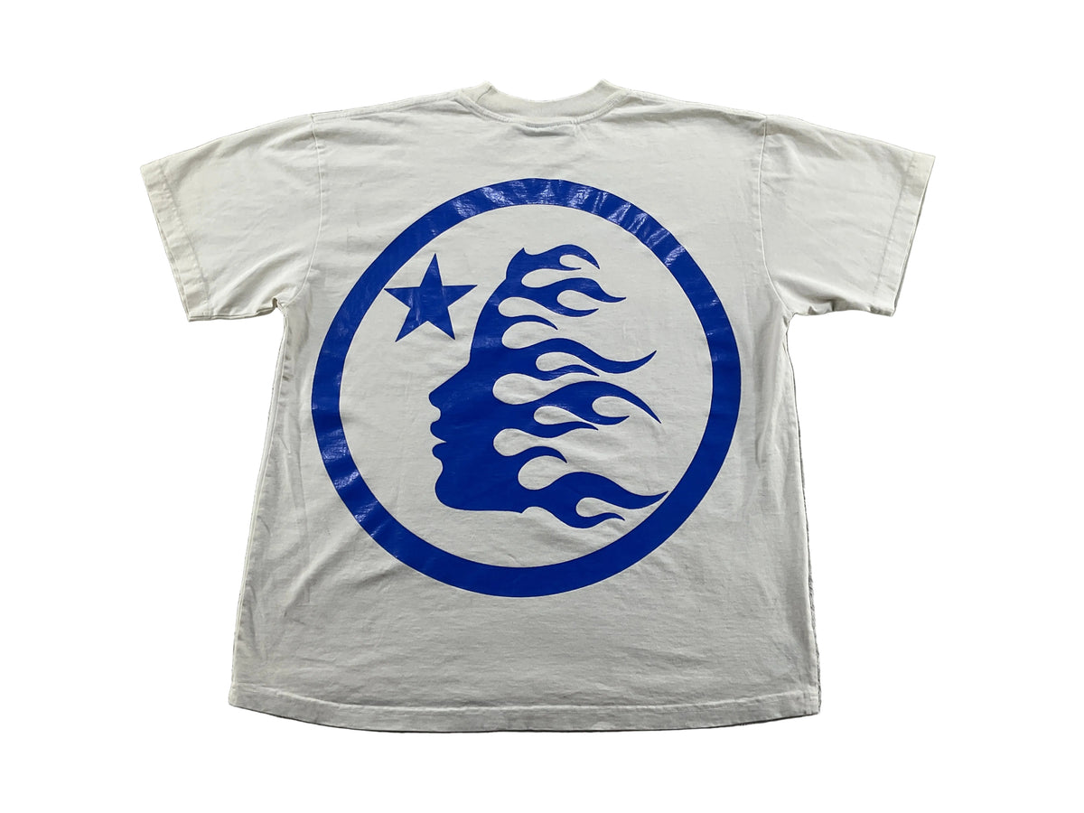 Hellstar Cream Blue Sports Logo Tee