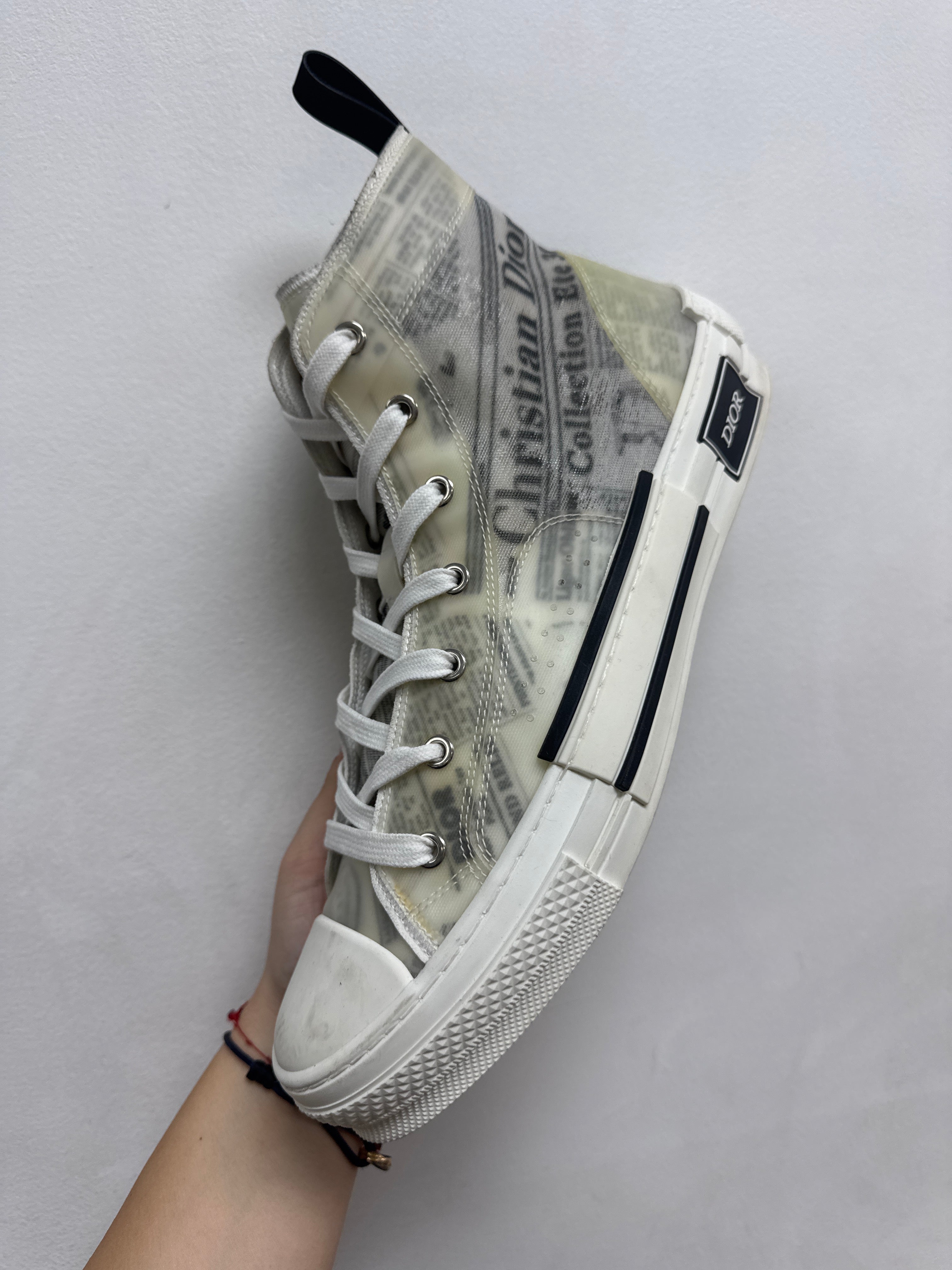 Dior B23 White Newspaper Sneakers