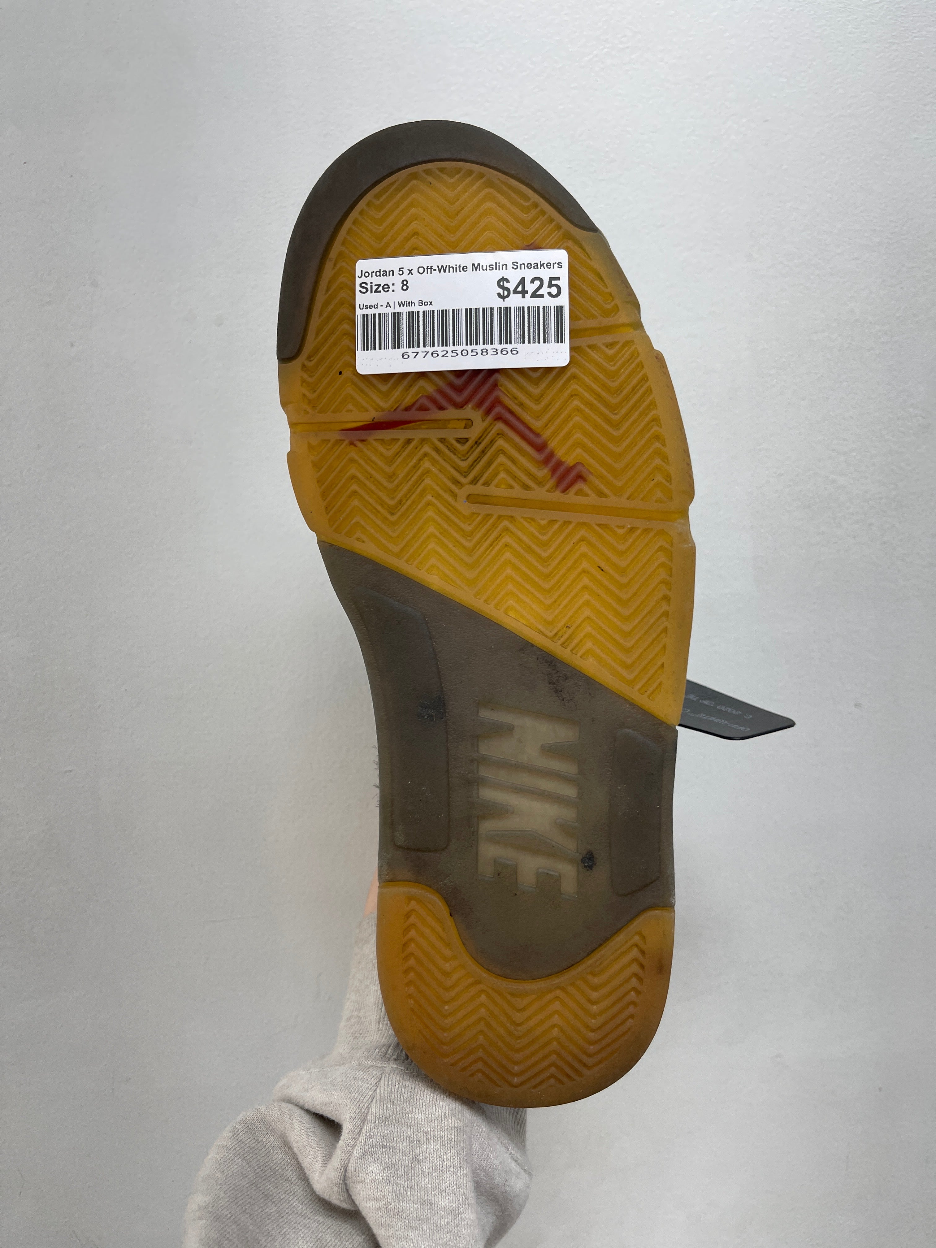 Jordan 5 x Off-White Muslin Sneakers