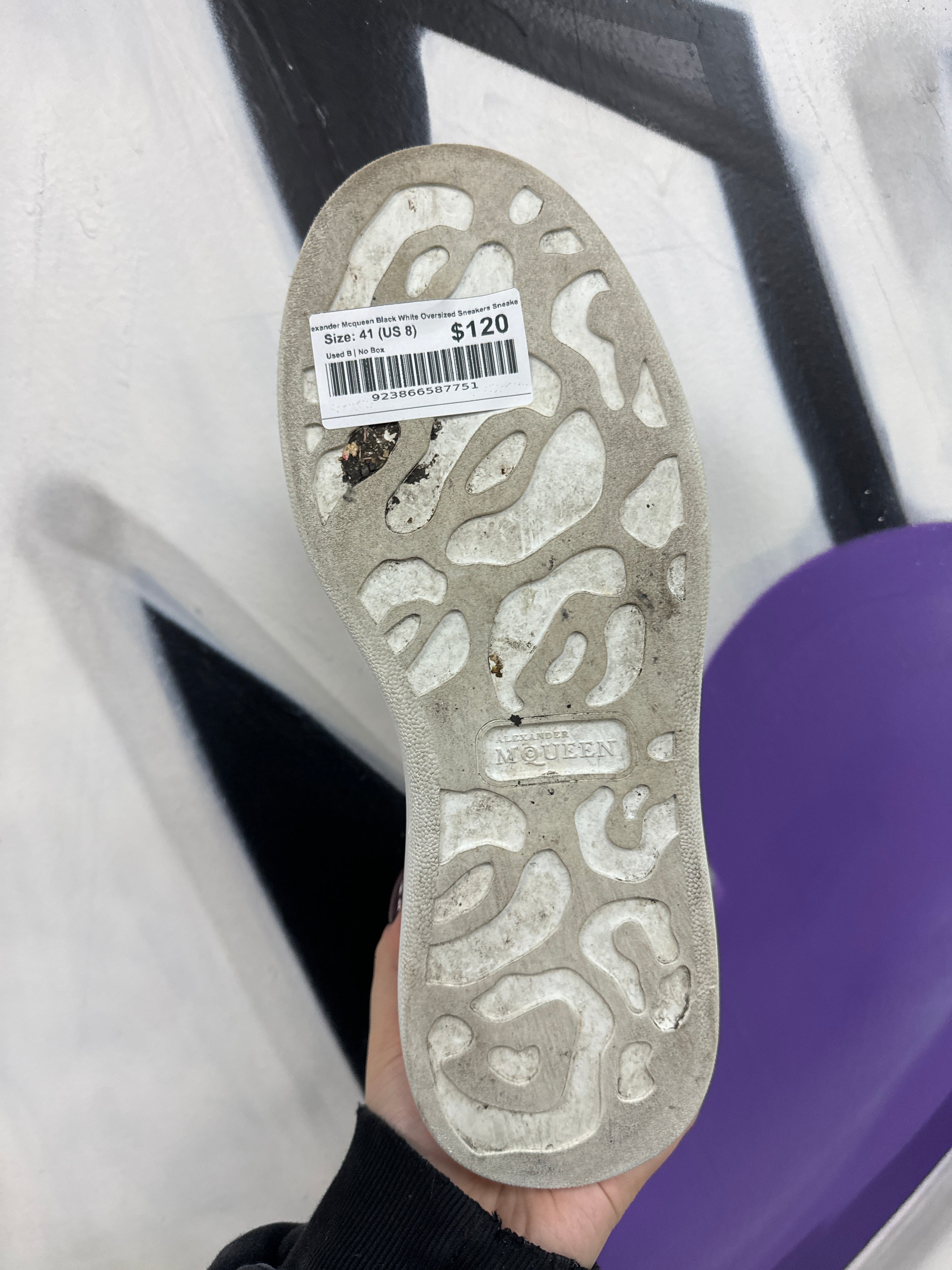 Alexander Mcqueen Black White Oversized Sneakers Sneakers