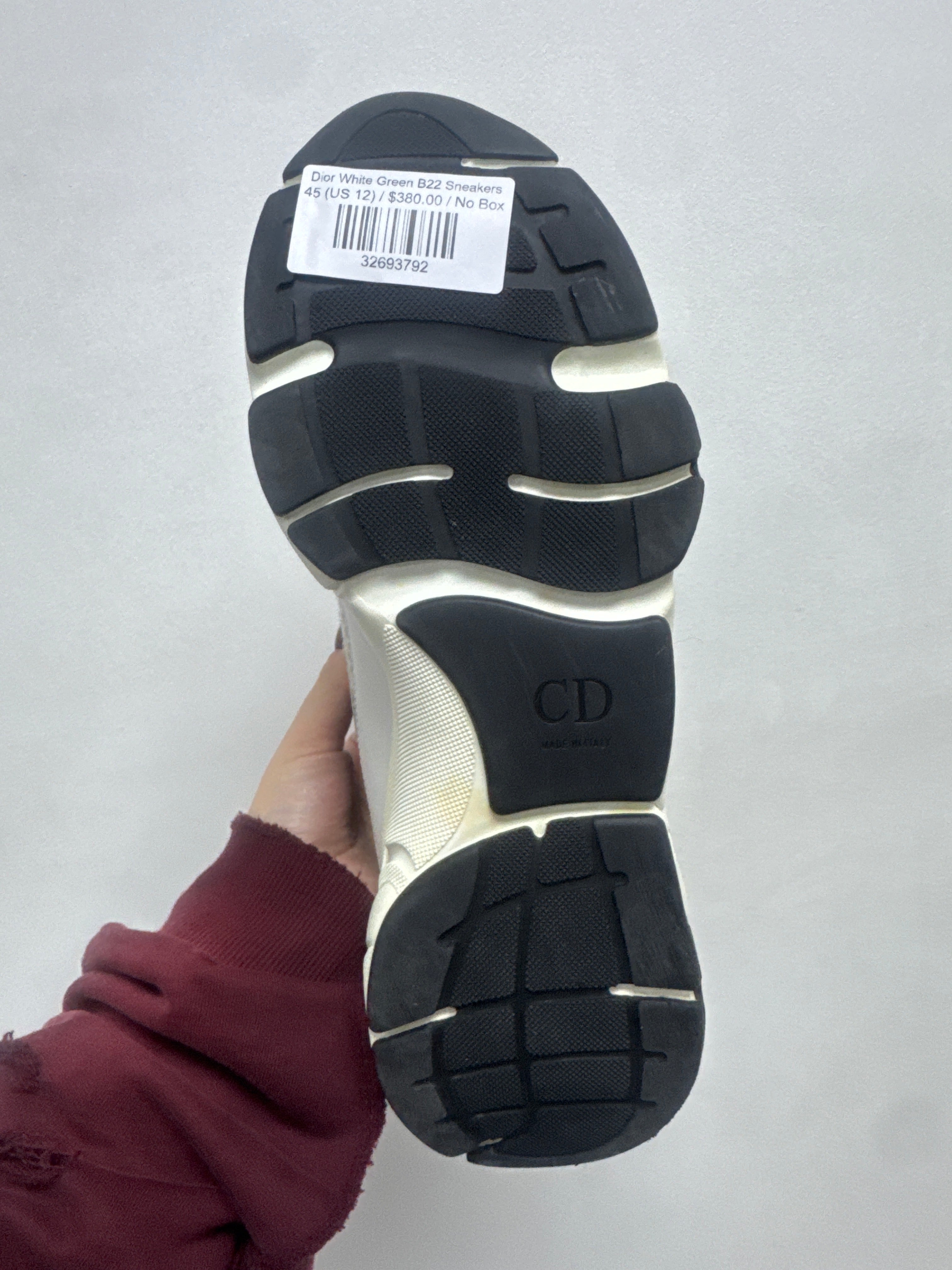 Dior White Green B22 Sneakers