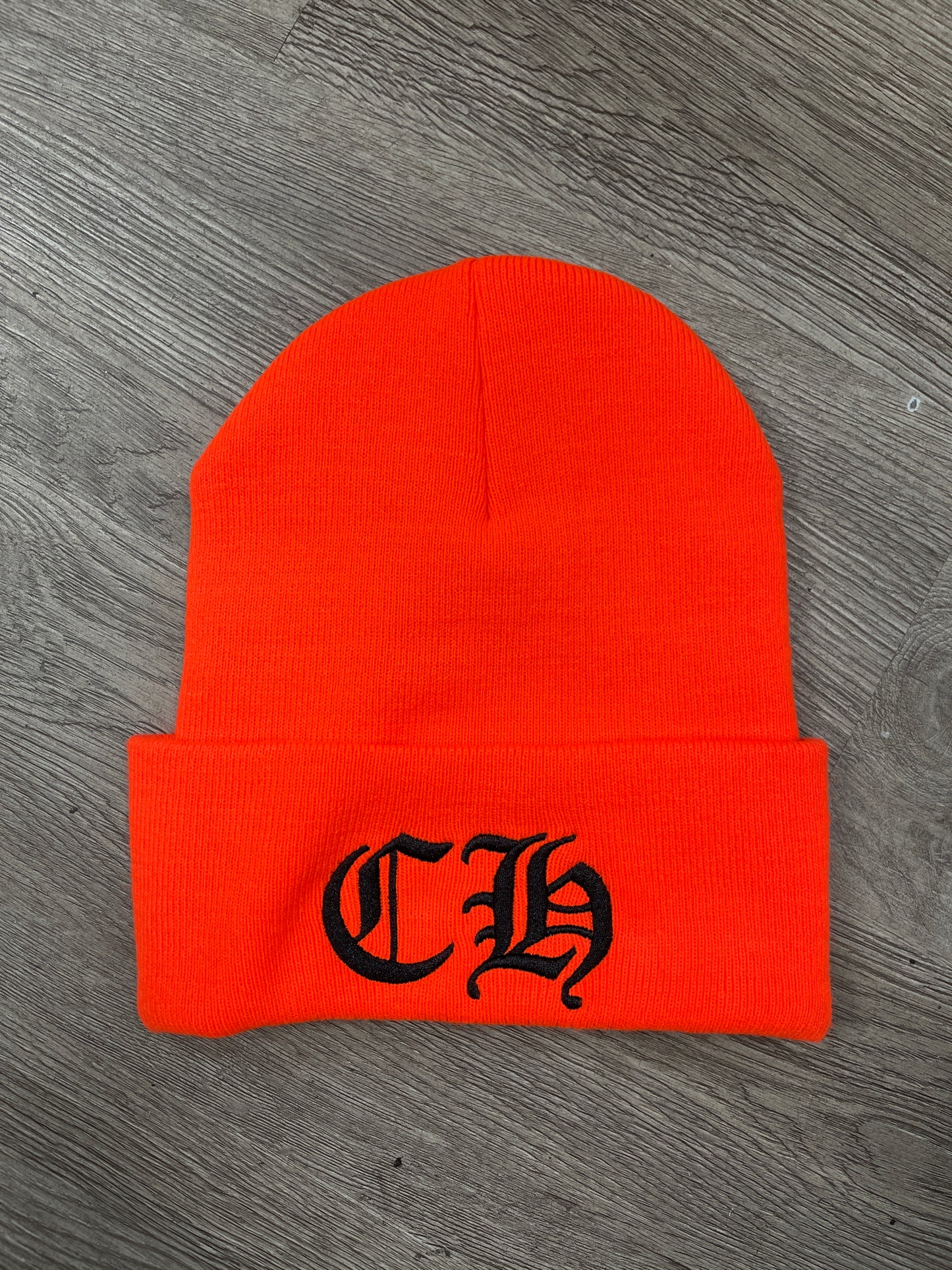 Chrome Hearts Orange Black CH Beanie