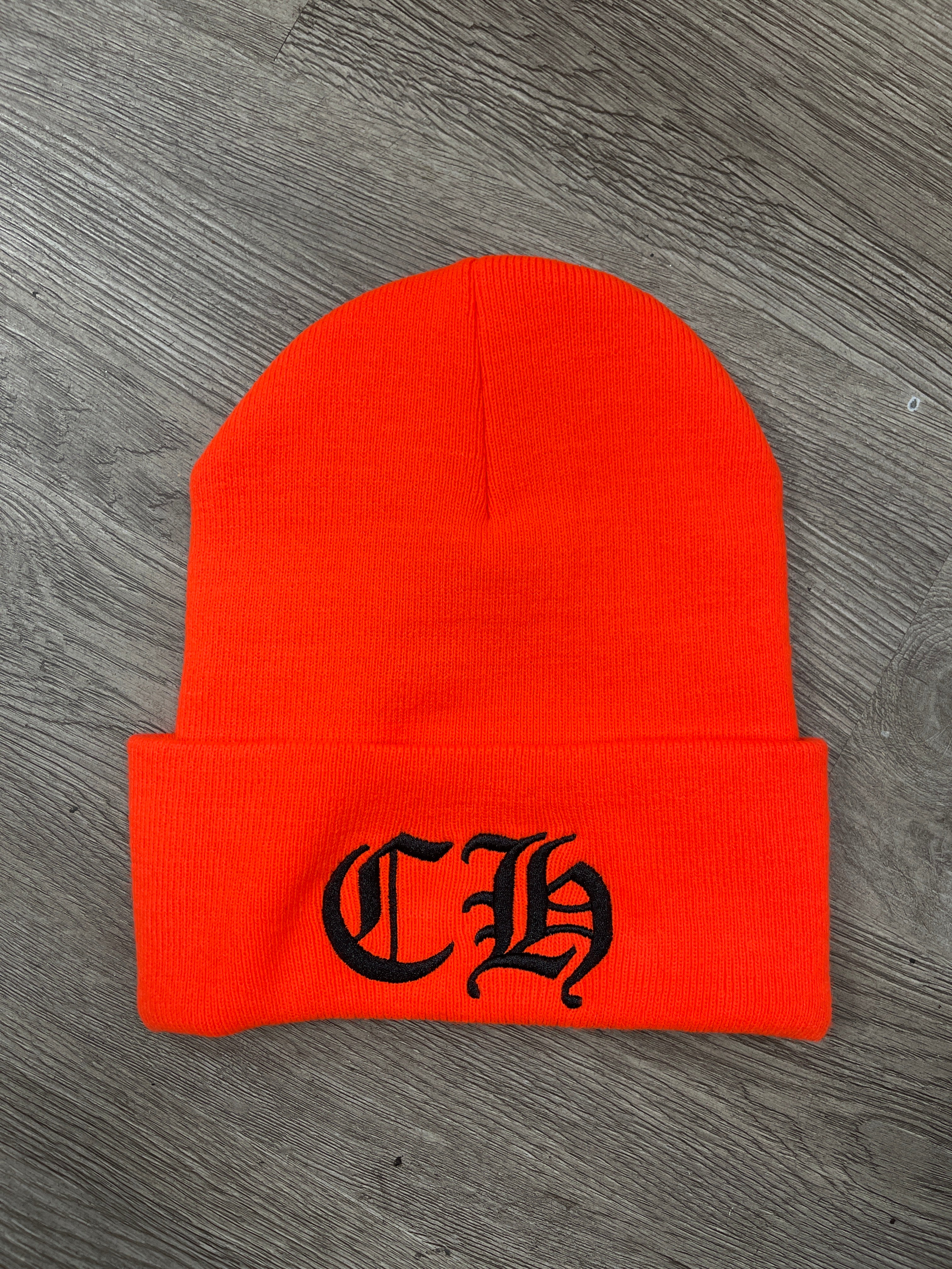 Chrome Hearts Orange Black CH Beanie