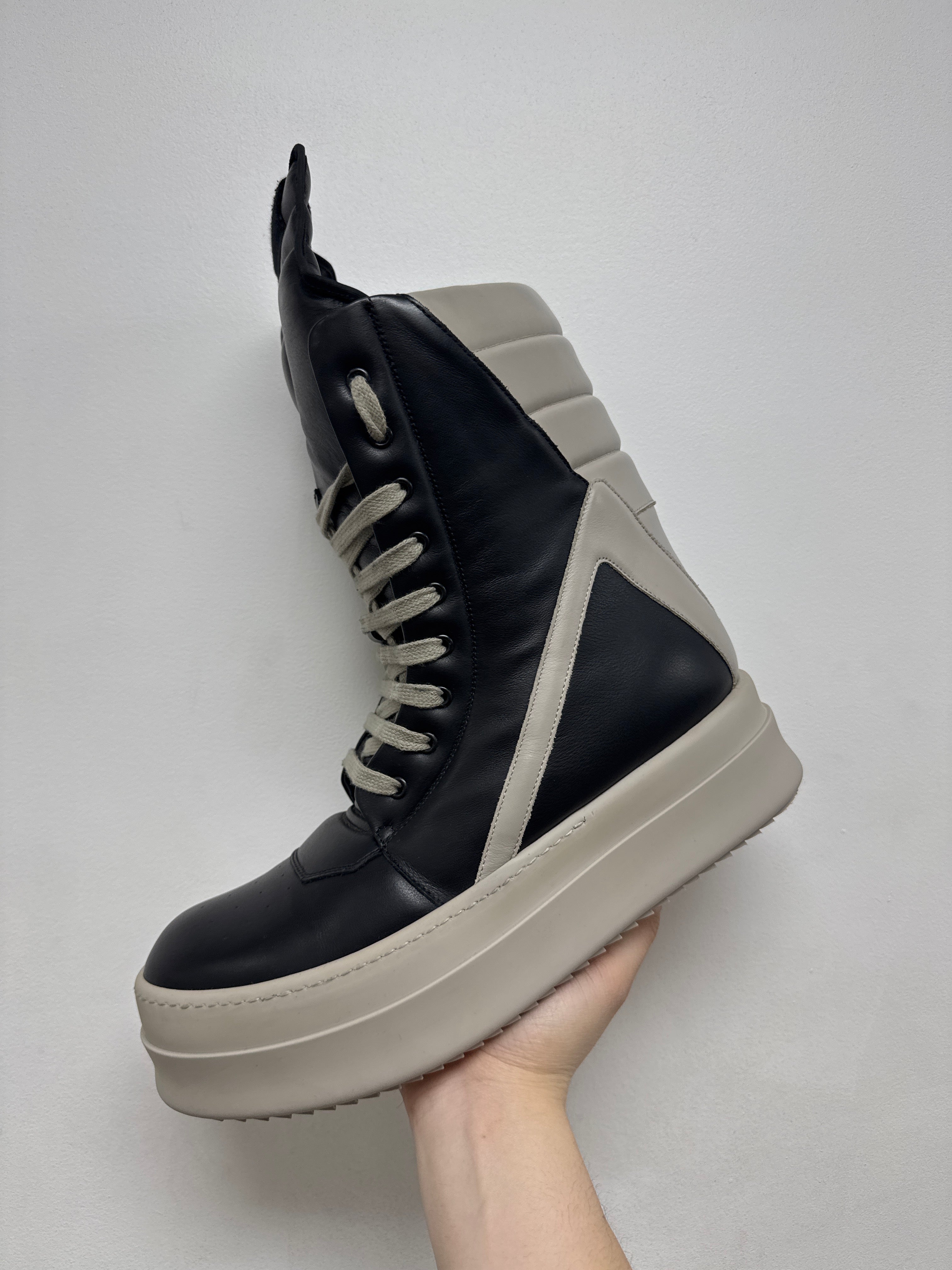 Rick Owens Black Mega Geobasket Sneakers