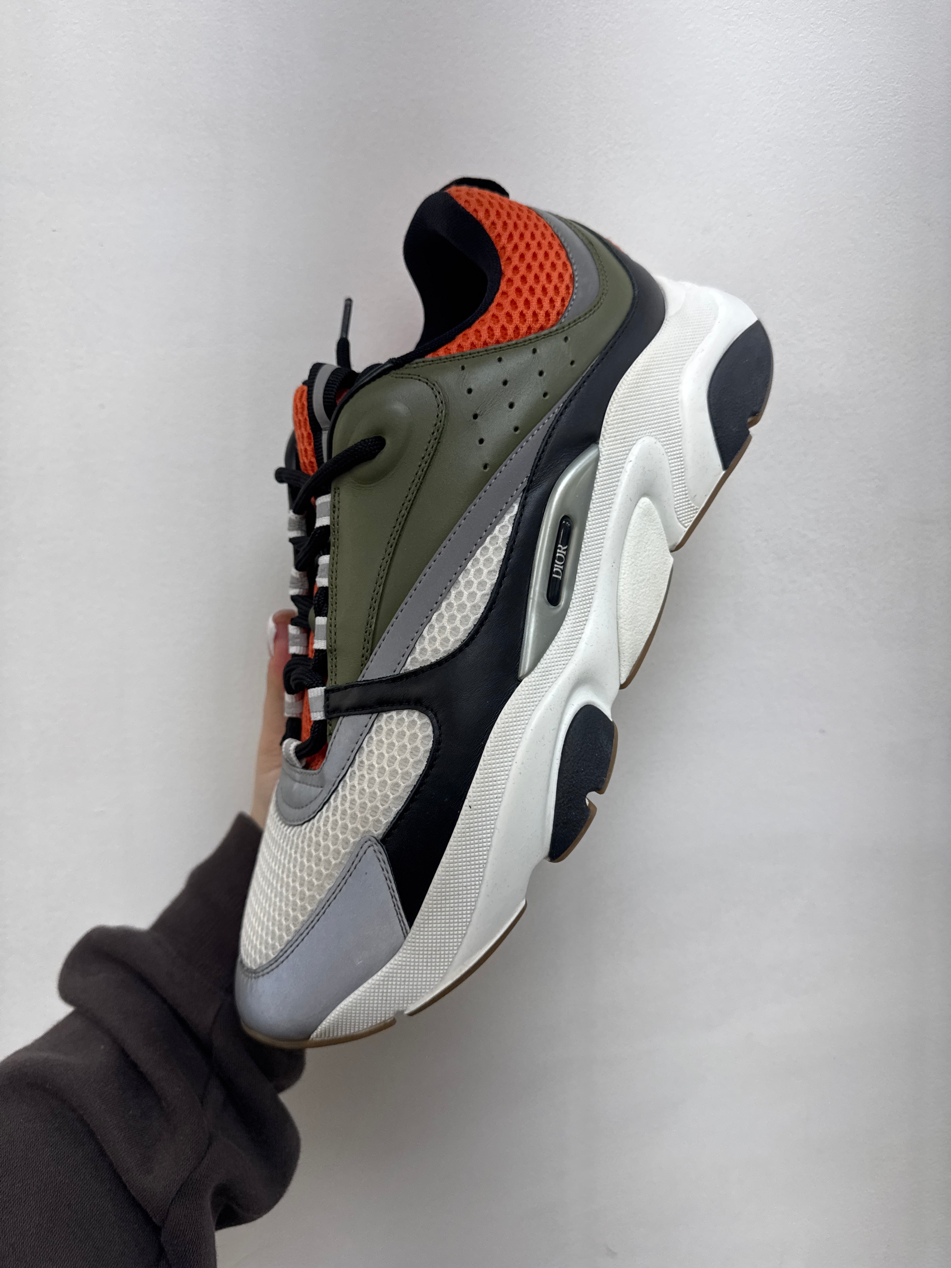 Dior B22 Olive Orange Sneakers