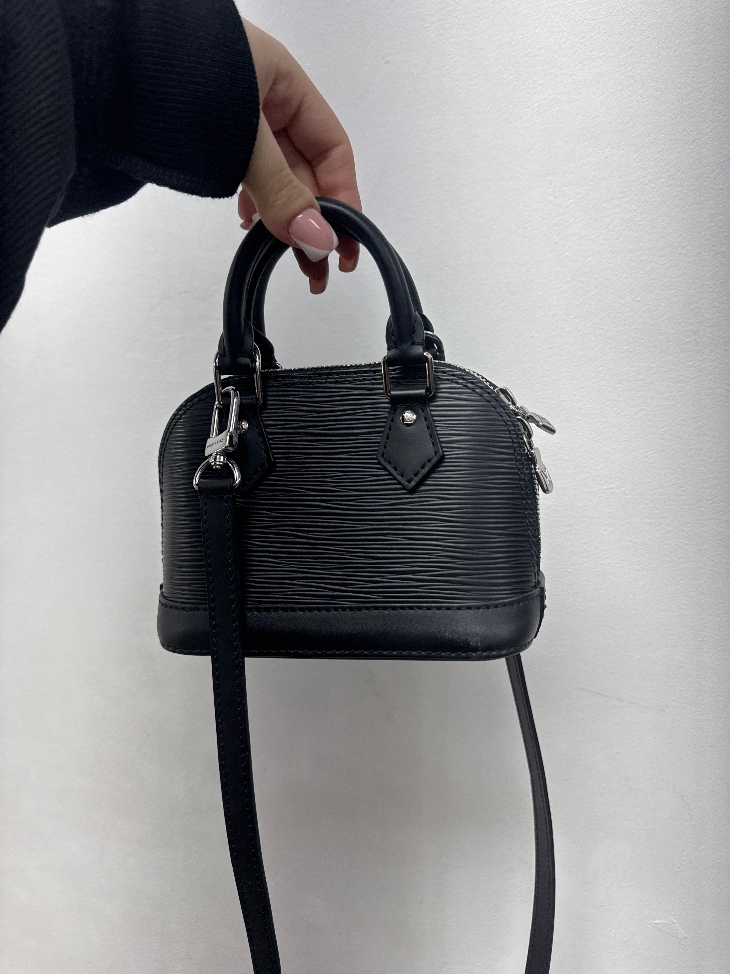 Louis Vuitton Black Epi Leather Alma BB Bag