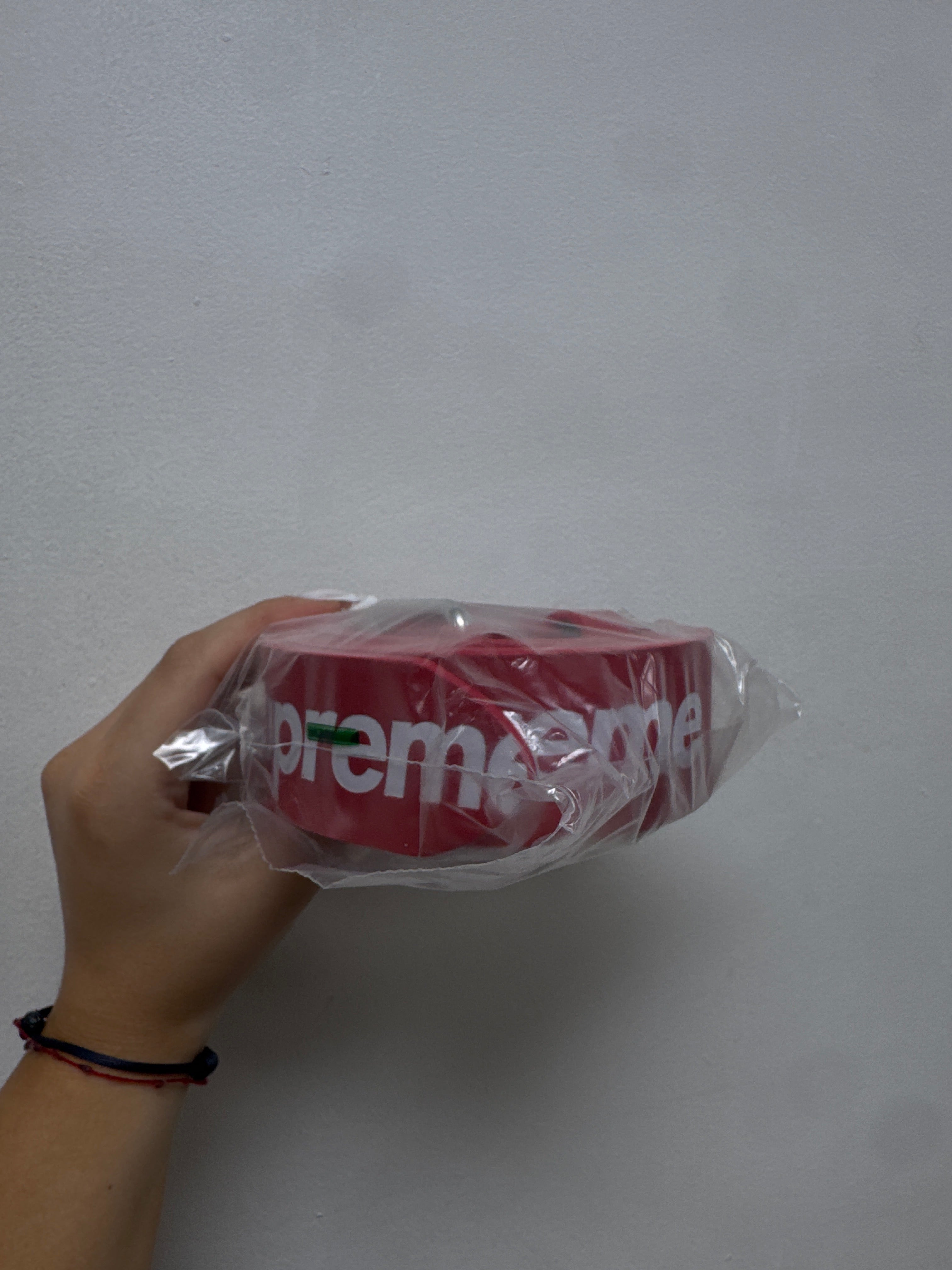 Supreme Red White Repeat Belt