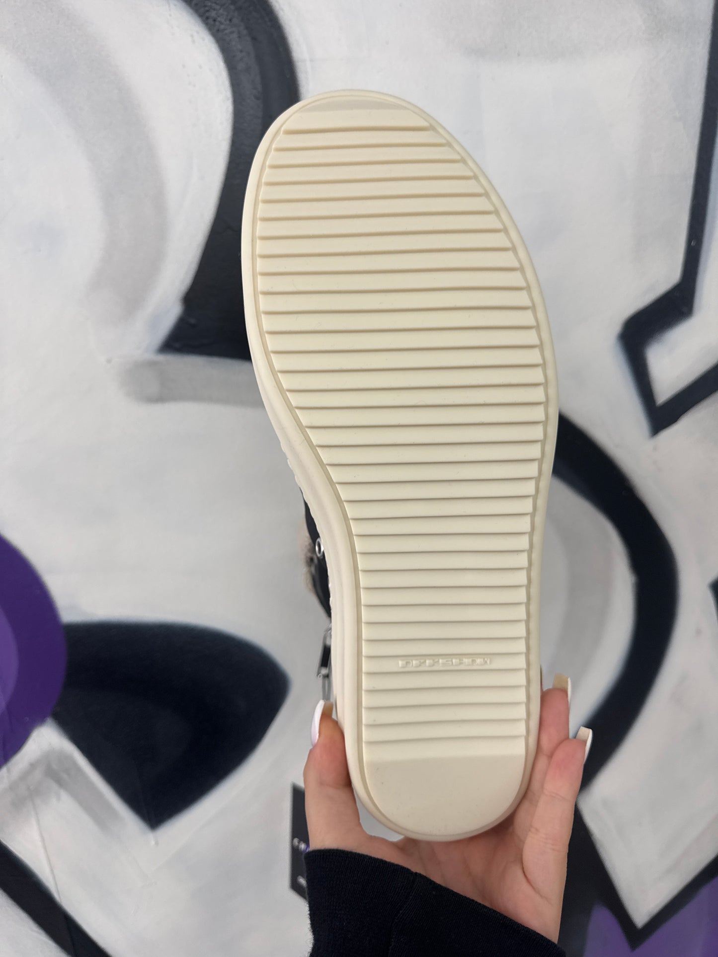 Rick Owens Concordian DRKSHDW Jumbo Lace Nylon High Black/Milk
