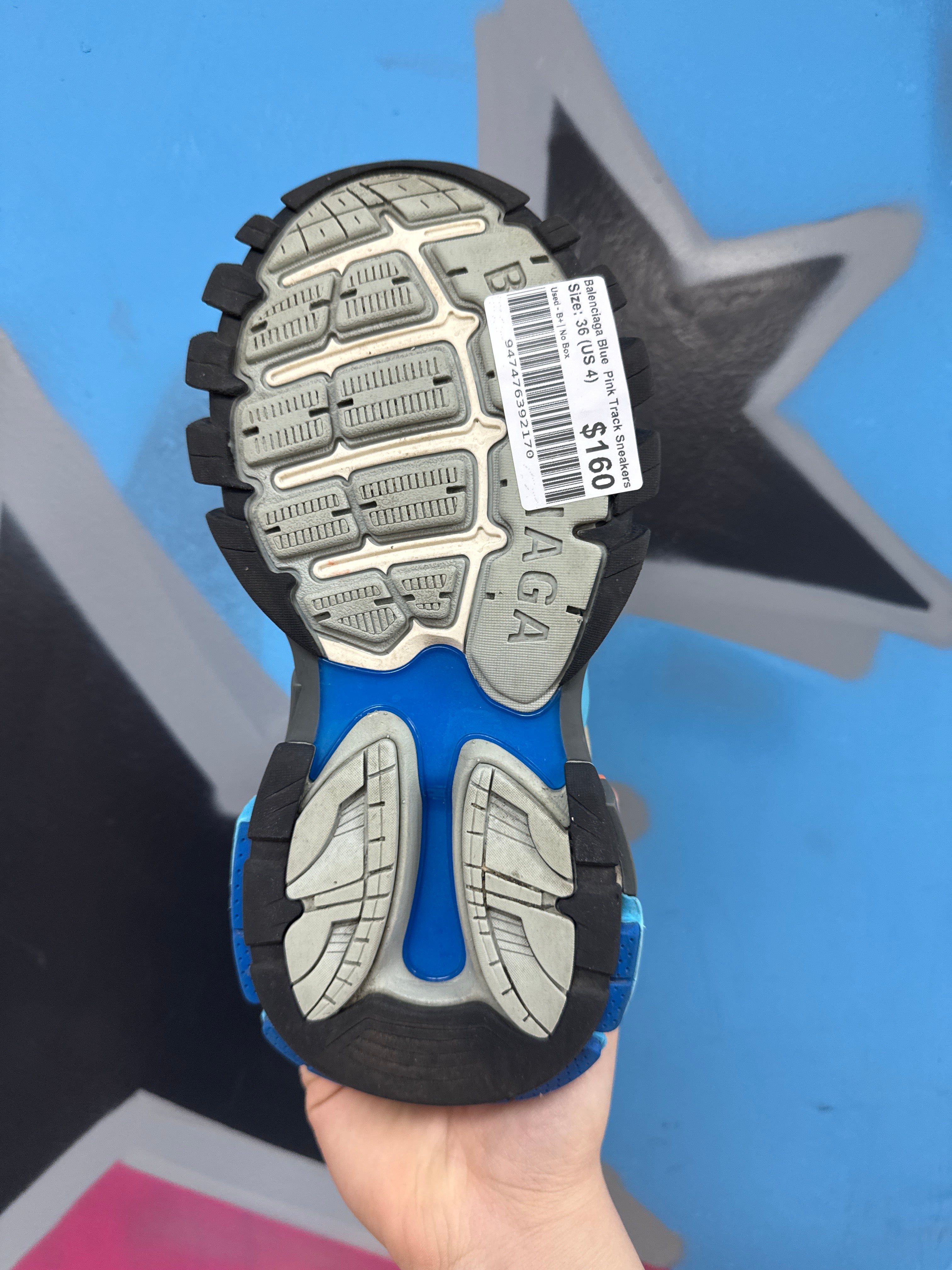 Balenciaga Blue Pink Track Sneakers