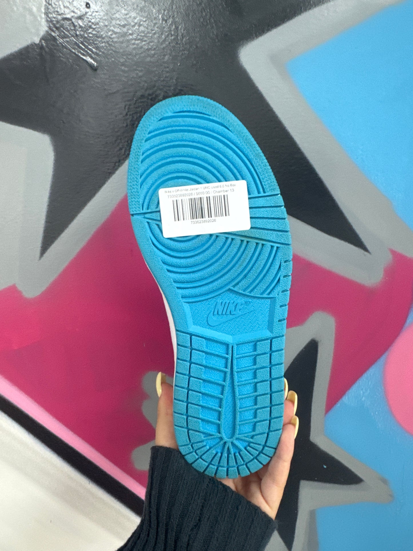 Nike x Off-White Jordan 1 UNC Used 6.5 No Box