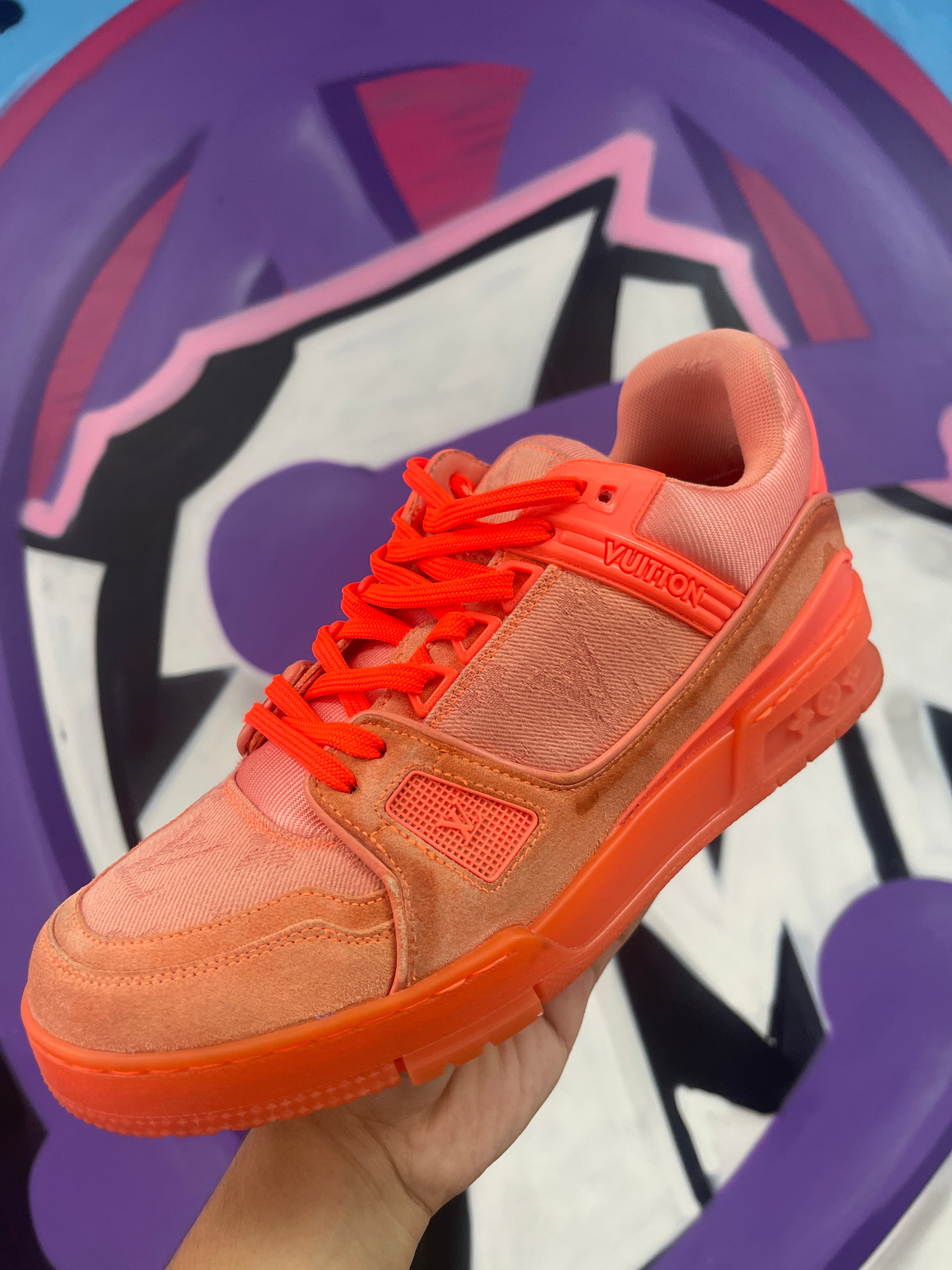 LV Orange Trainer  Used No Box