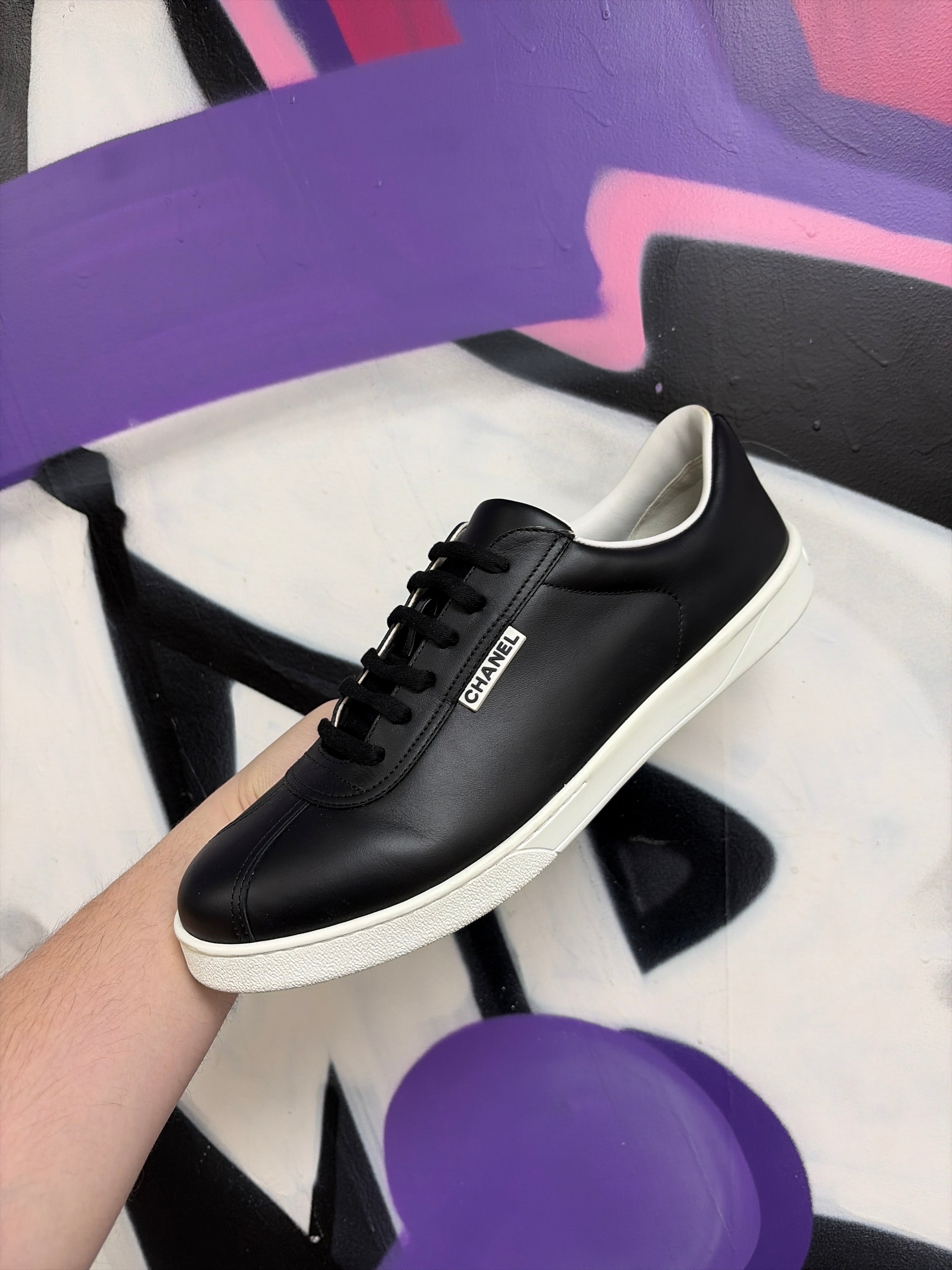 Chanel Black White Low Uniform Sneakers