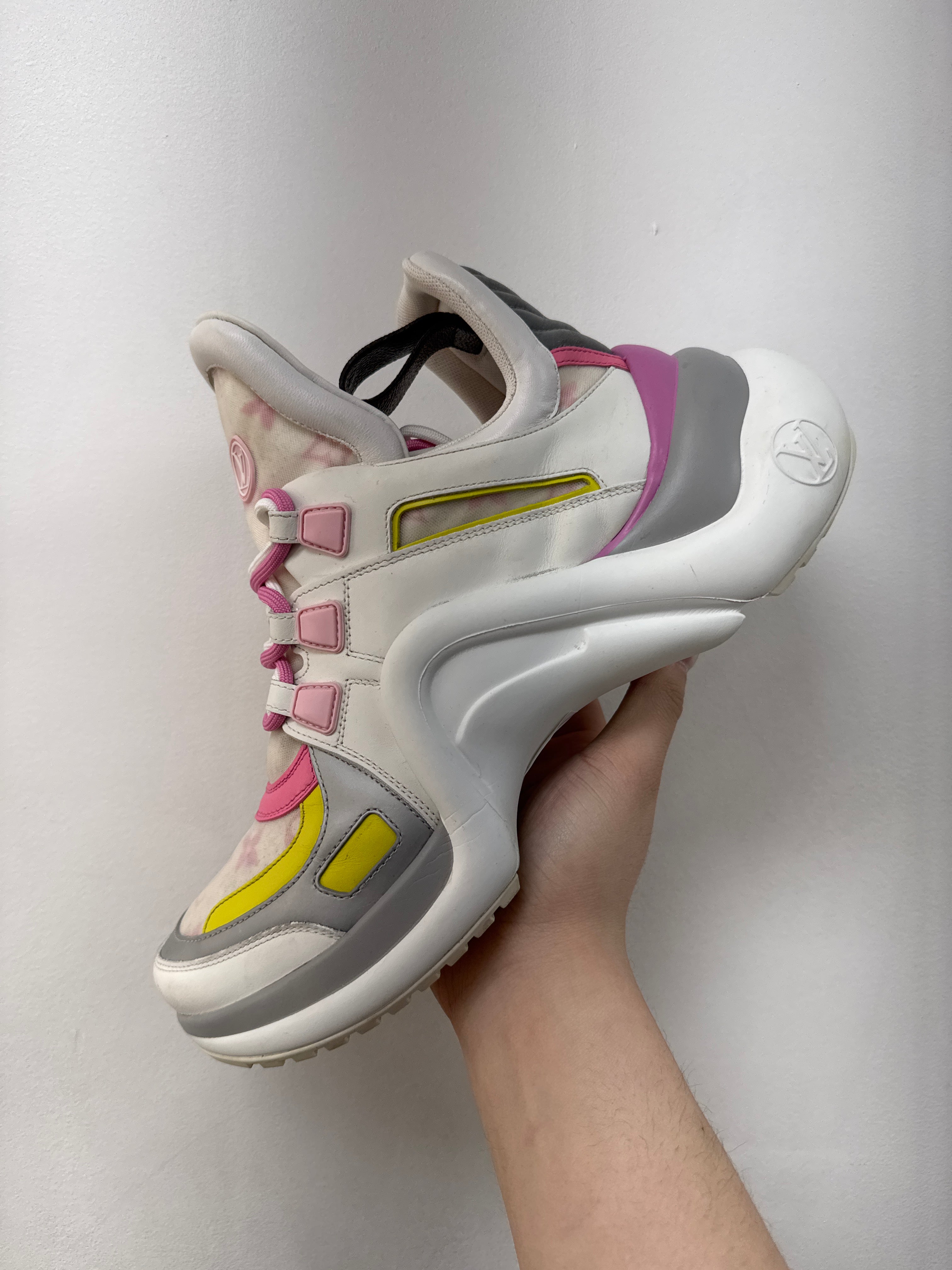 Louis Vuitton Pink Yellow Archlight Sneakers