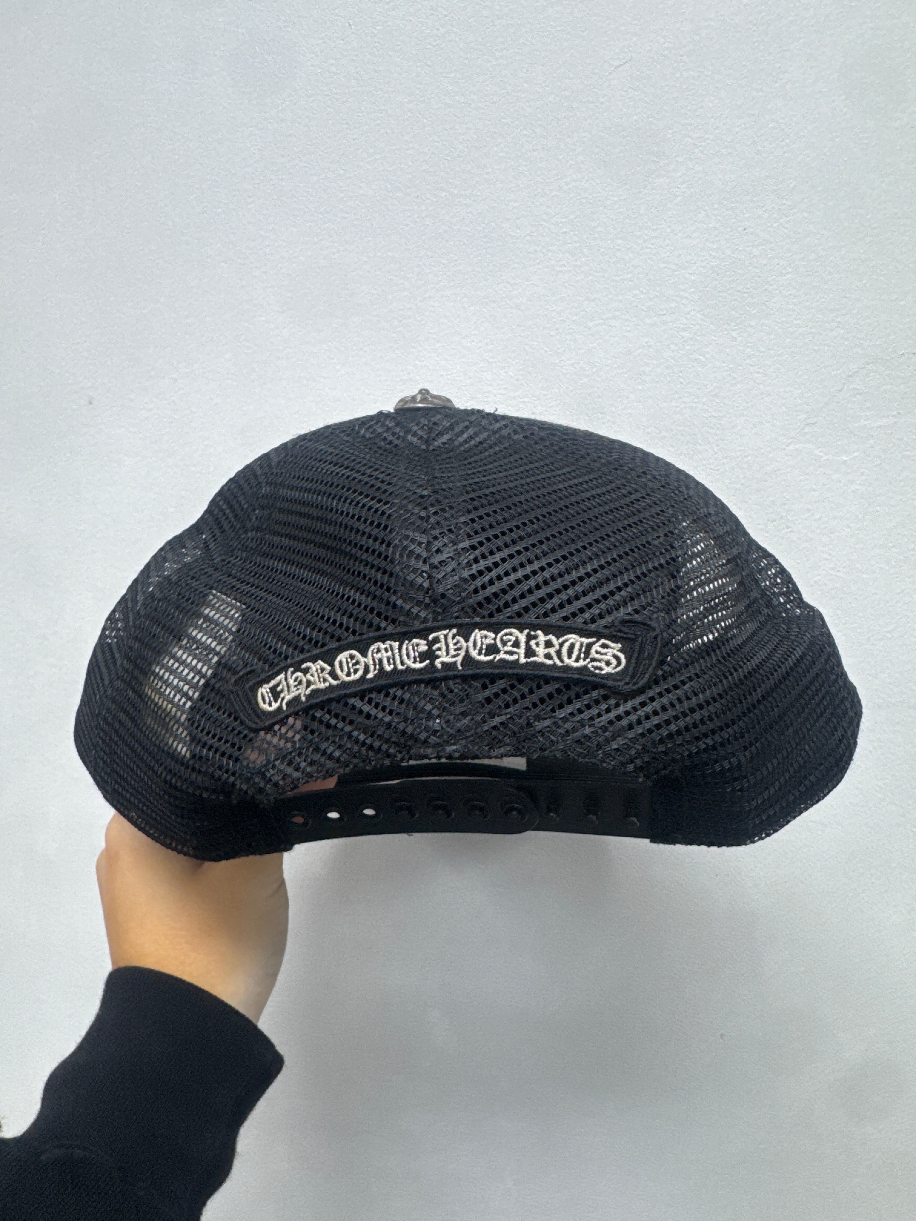 Chrome Hearts Black Hollywood Plus Trucker Hat