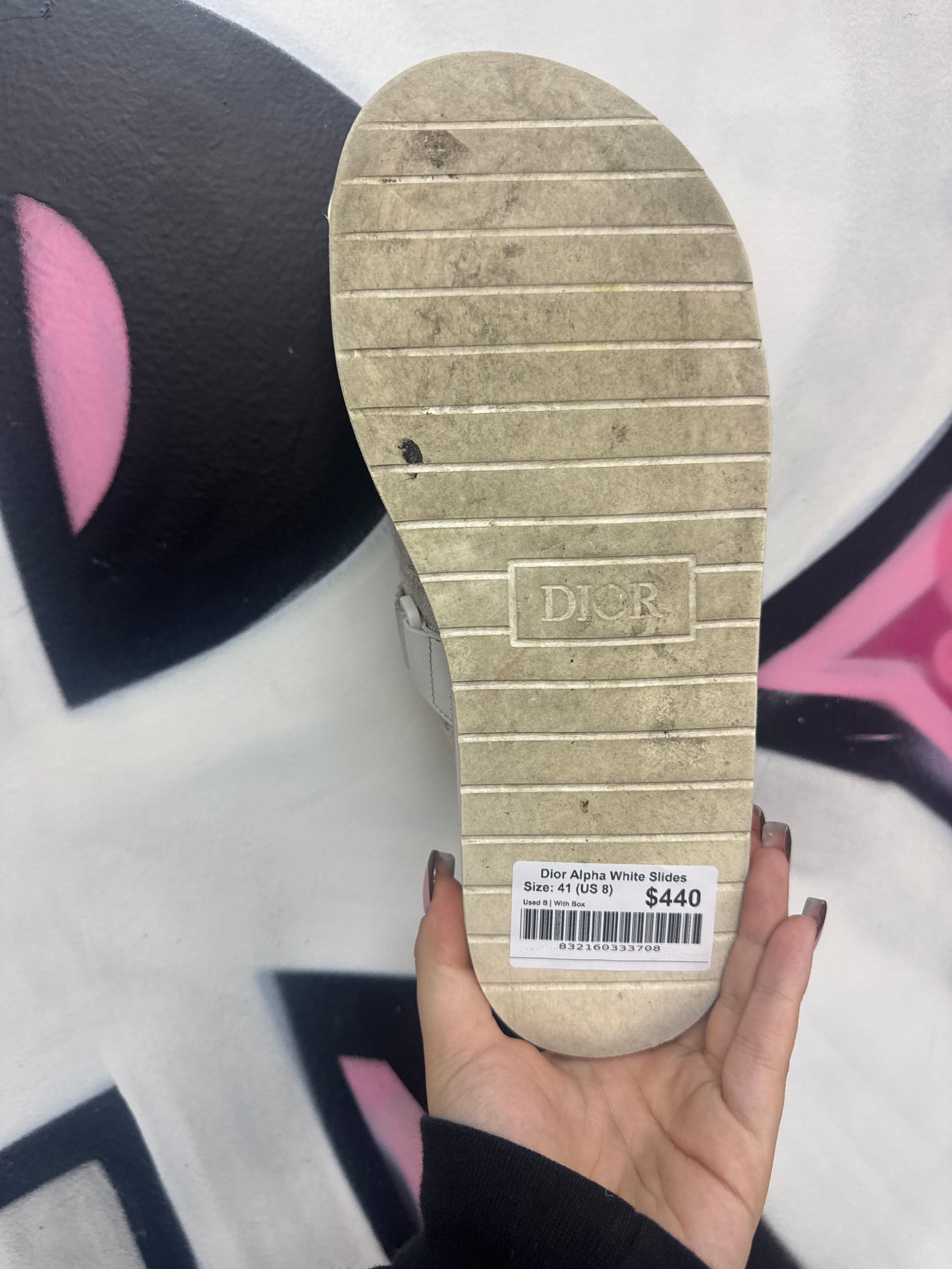 Dior Alpha White Slides