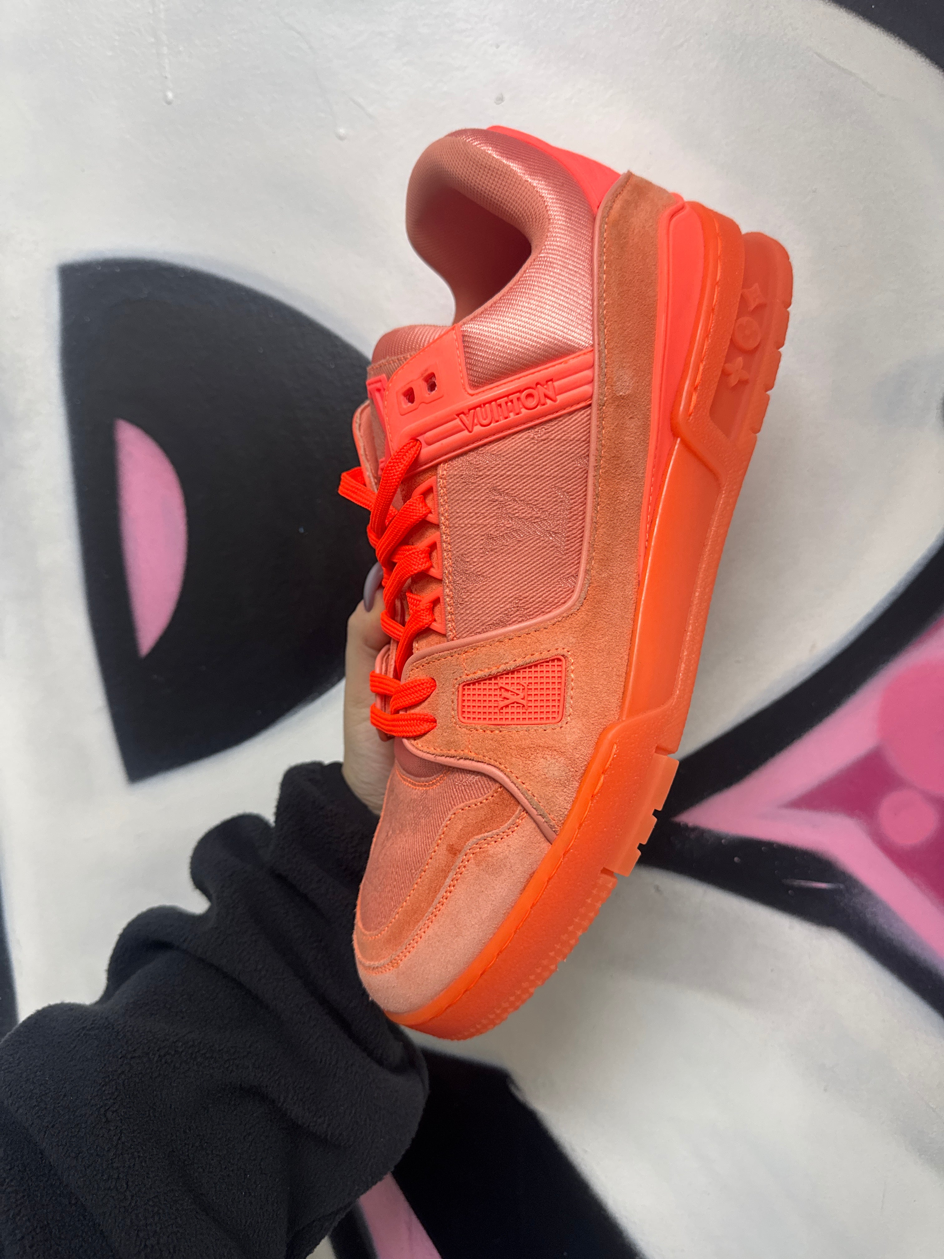 Louis Vuitton Orange Trainer Sneakers