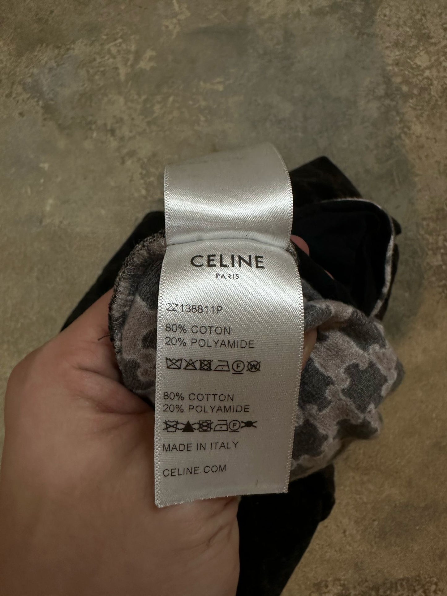 Celine Velour Track Pants Black Used Small