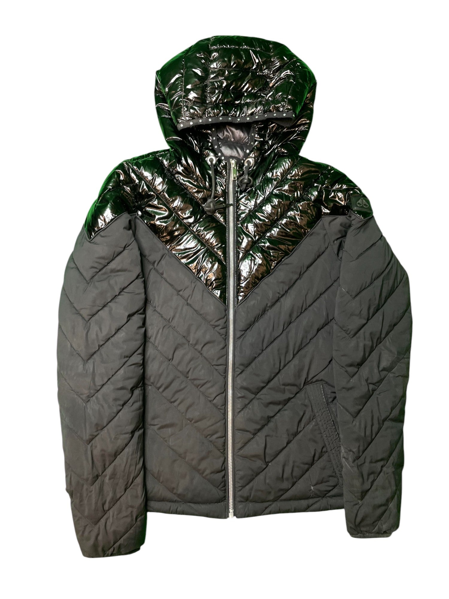 Moose Knuckles Thin Puffer Paten Women's Black Jacket