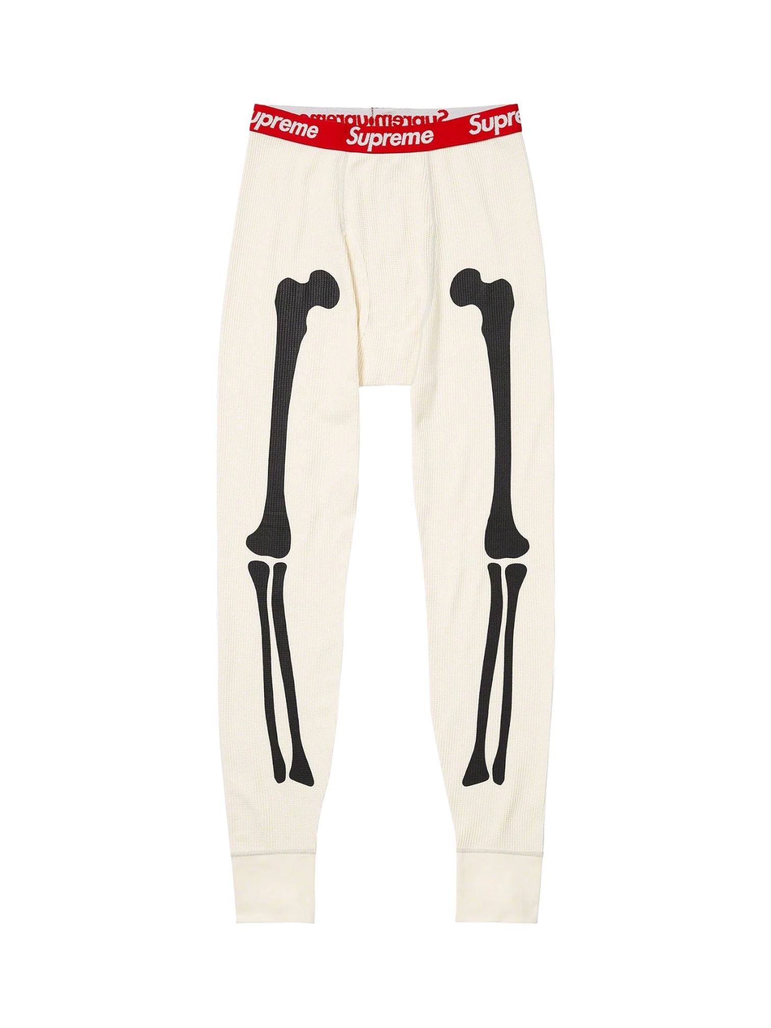 Supreme 'White Bones' White & Black Thermal Pants