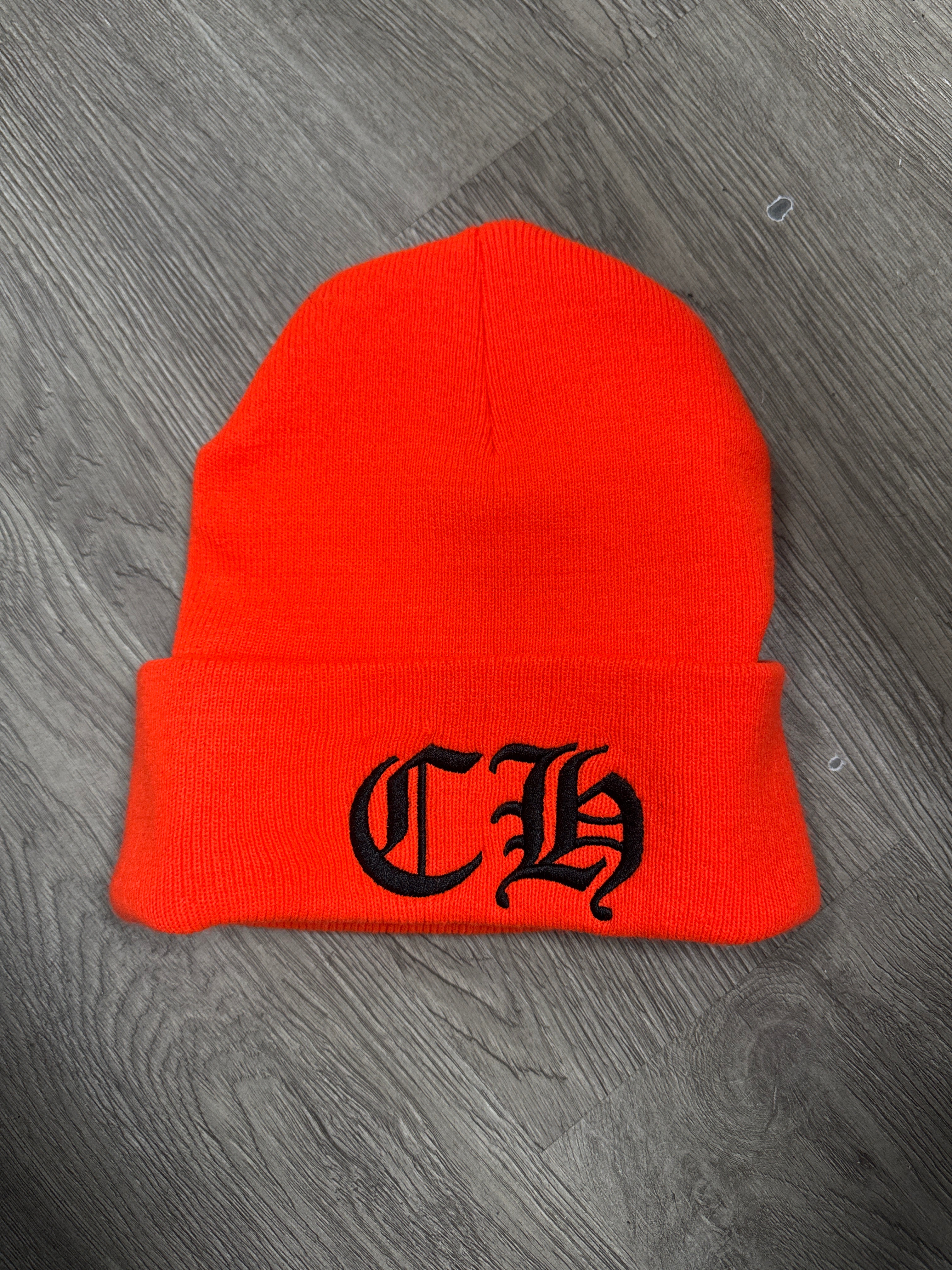Chrome Hearts Orange Black CH Beanie