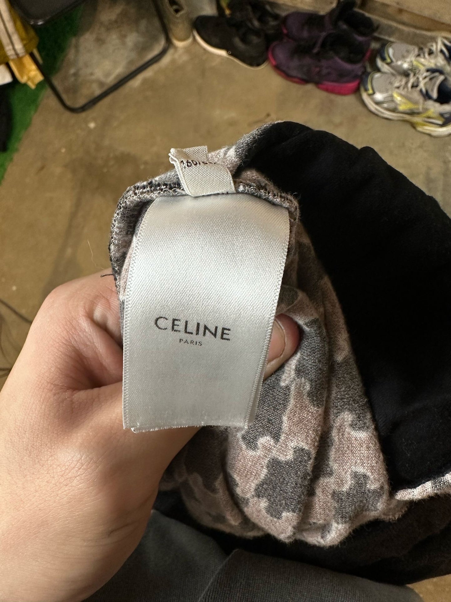 Celine Velour Track Pants Black Used Small