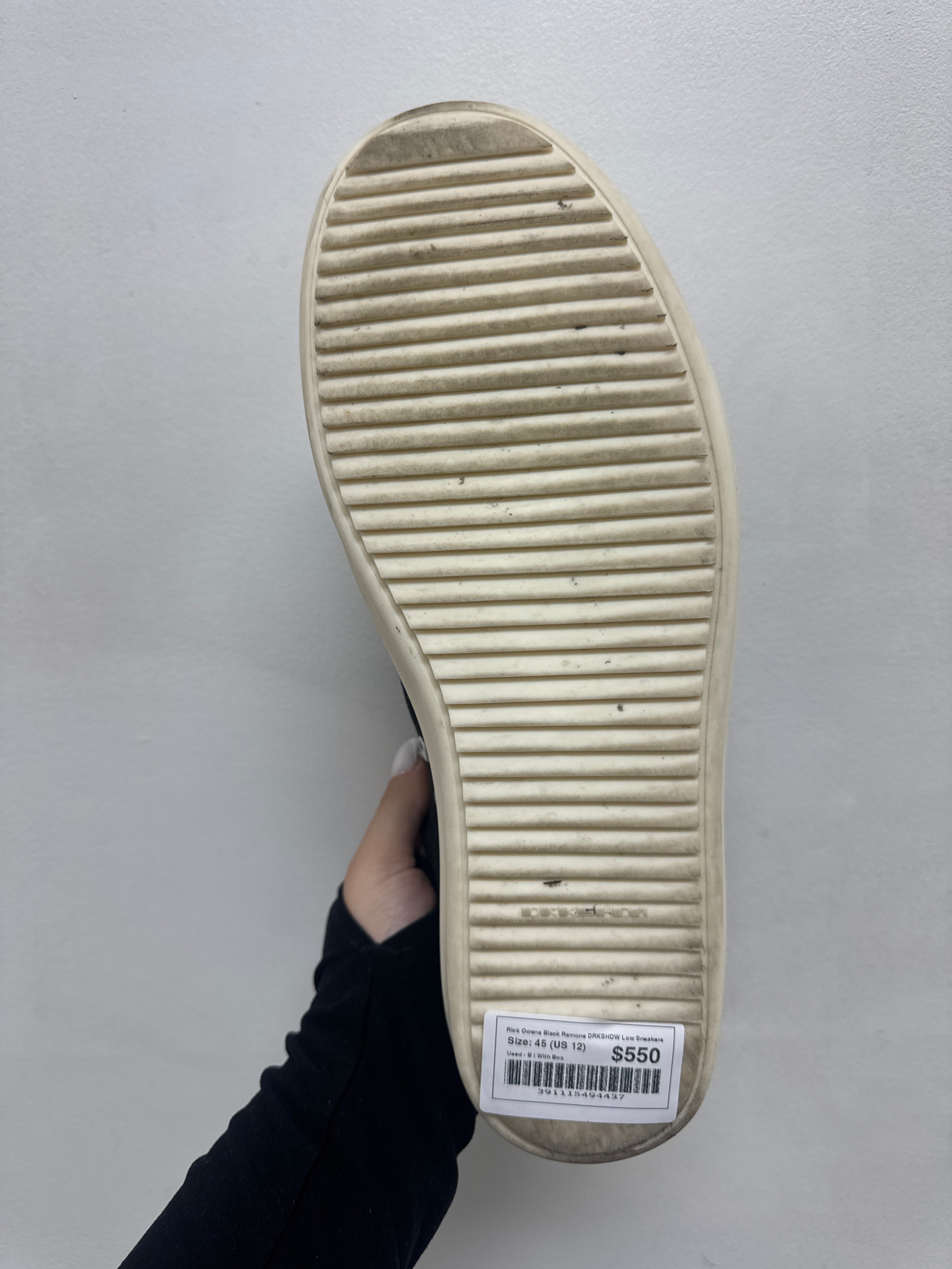 Rick Owens Black Ramone DRKSHDW Low Sneakers