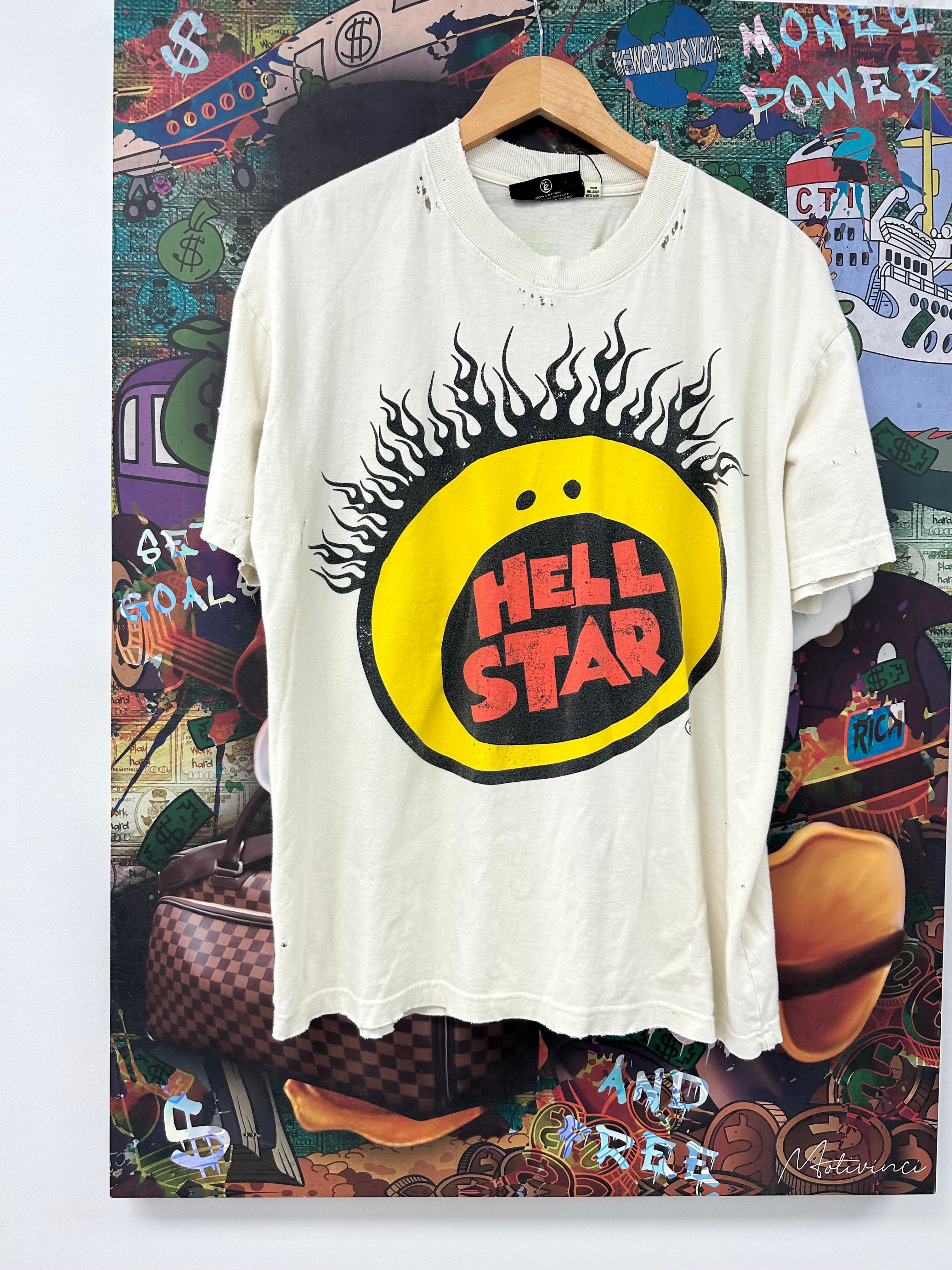 Hellstar Slime Tee New Large In Plastic