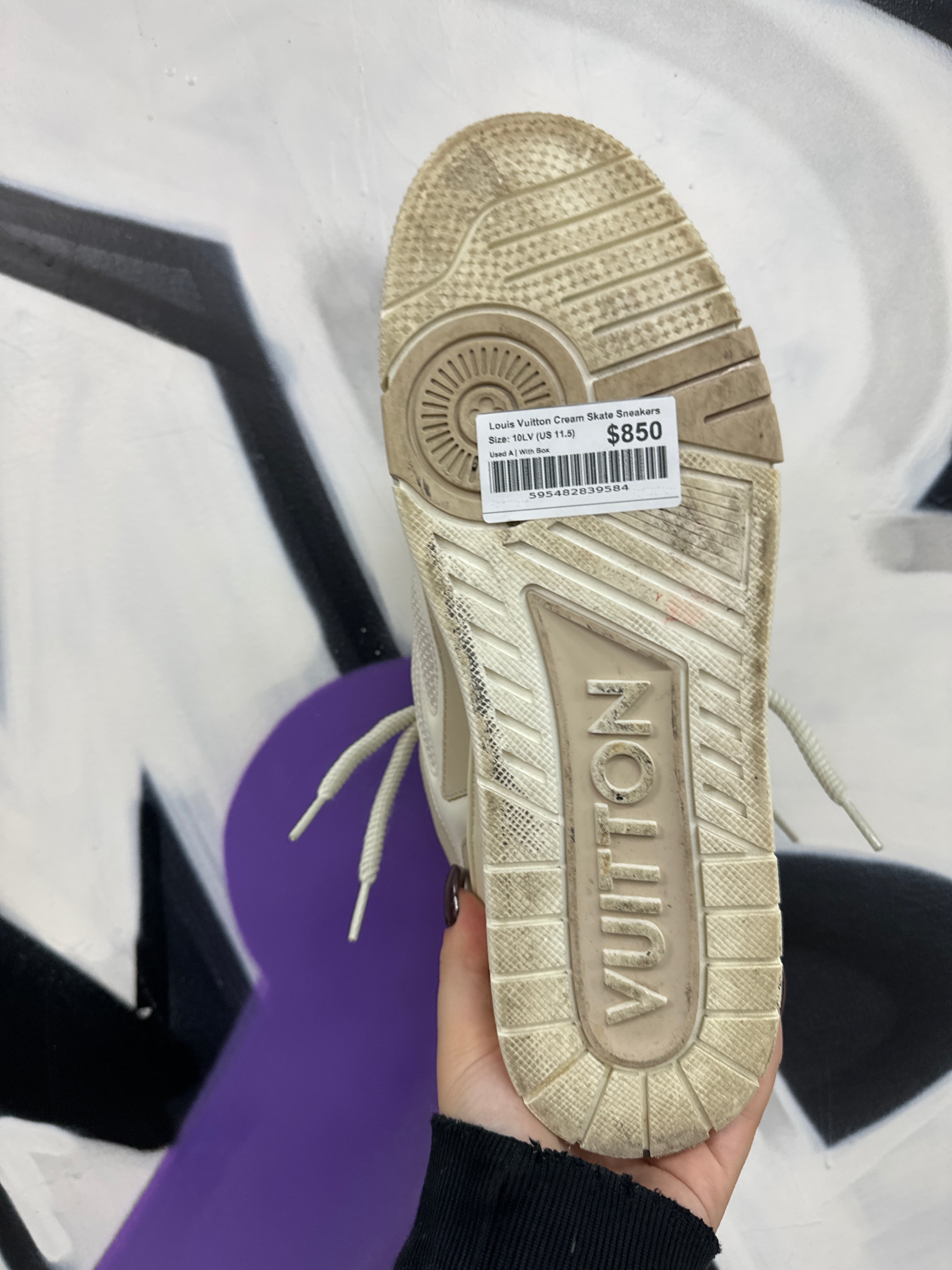 Louis Vuitton Cream Skate Sneakers