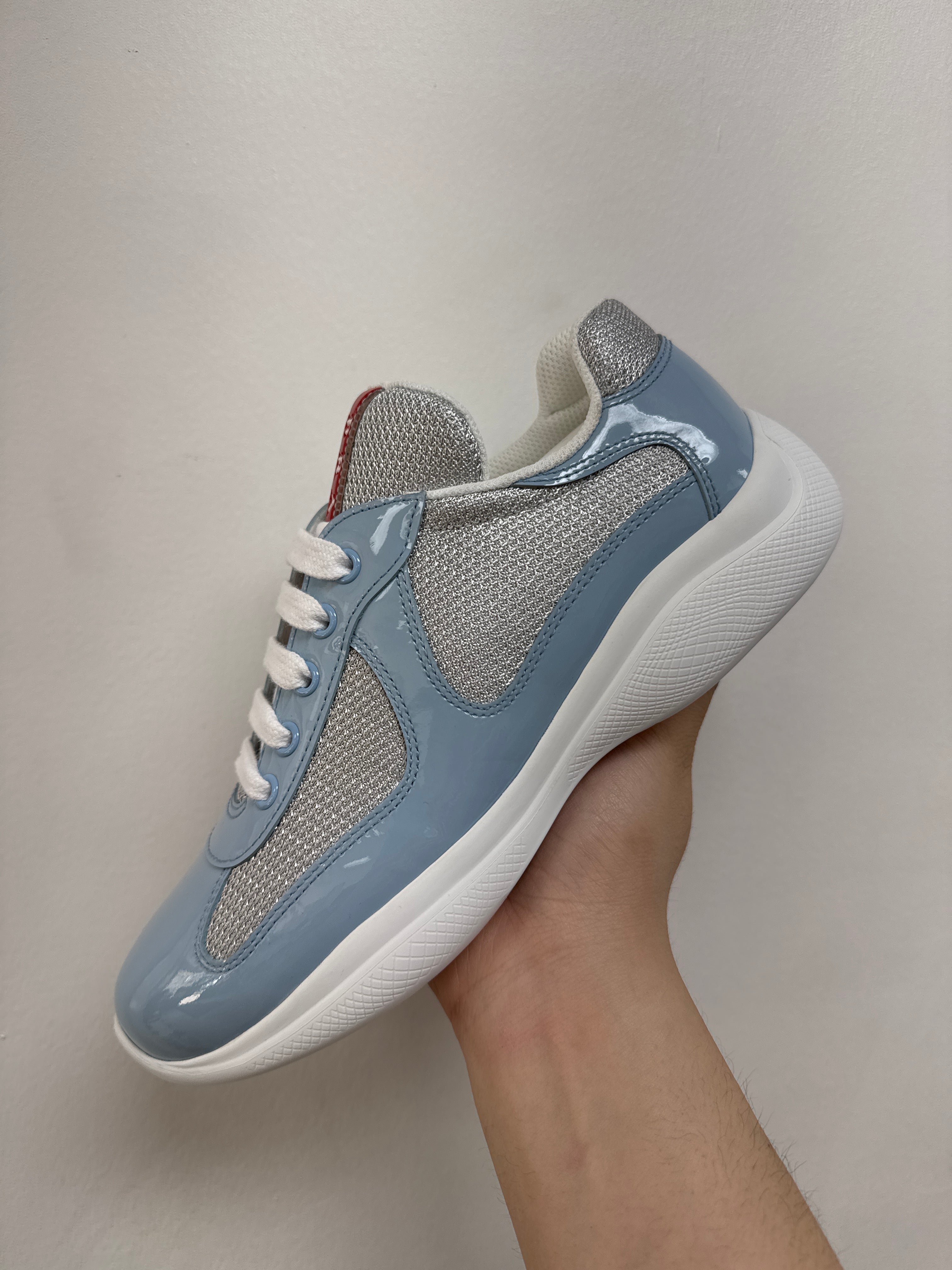 Prada Baby Blue White Cups Sneakers
