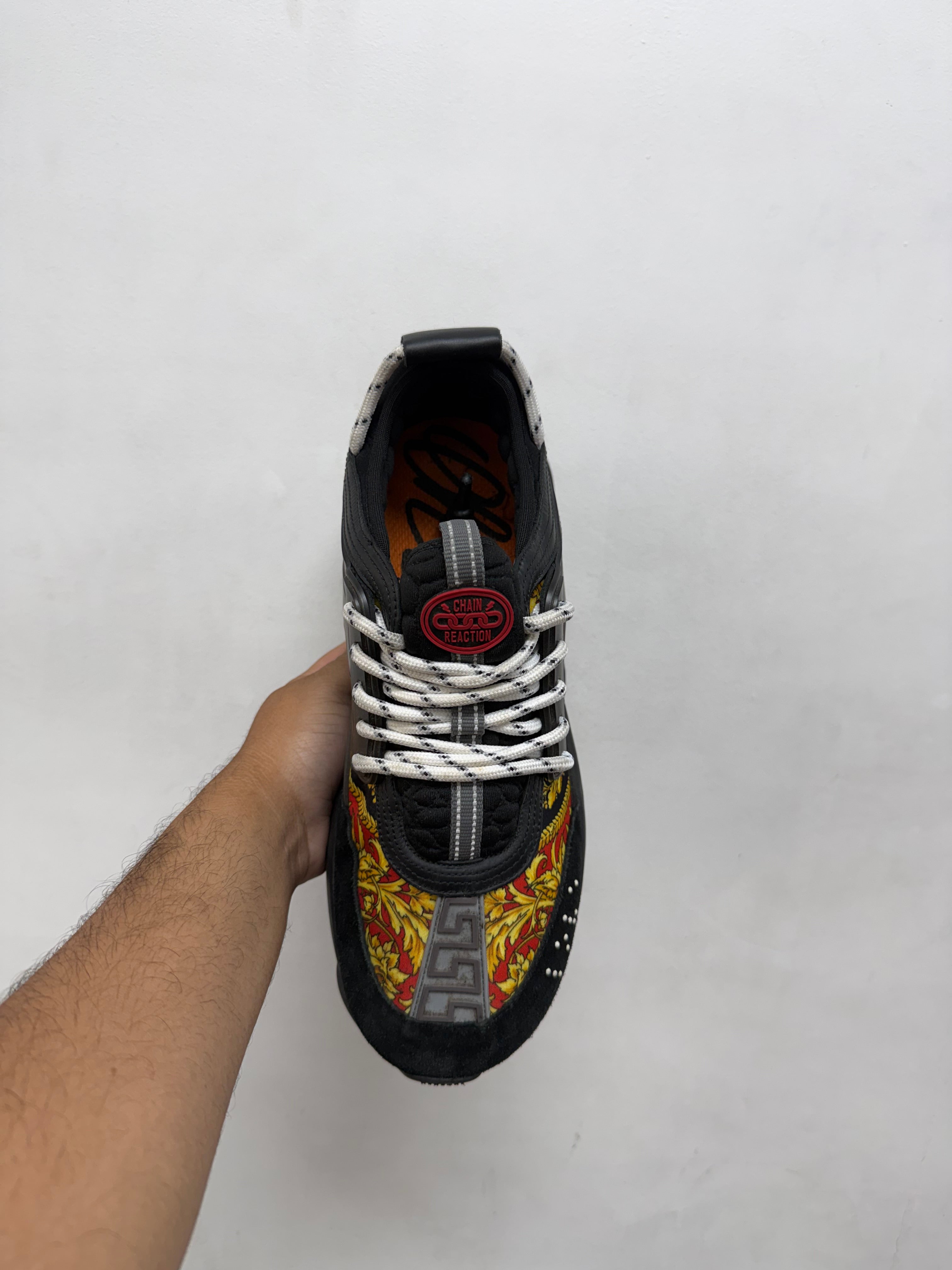 Versace Black Chain Reaction Sneakers