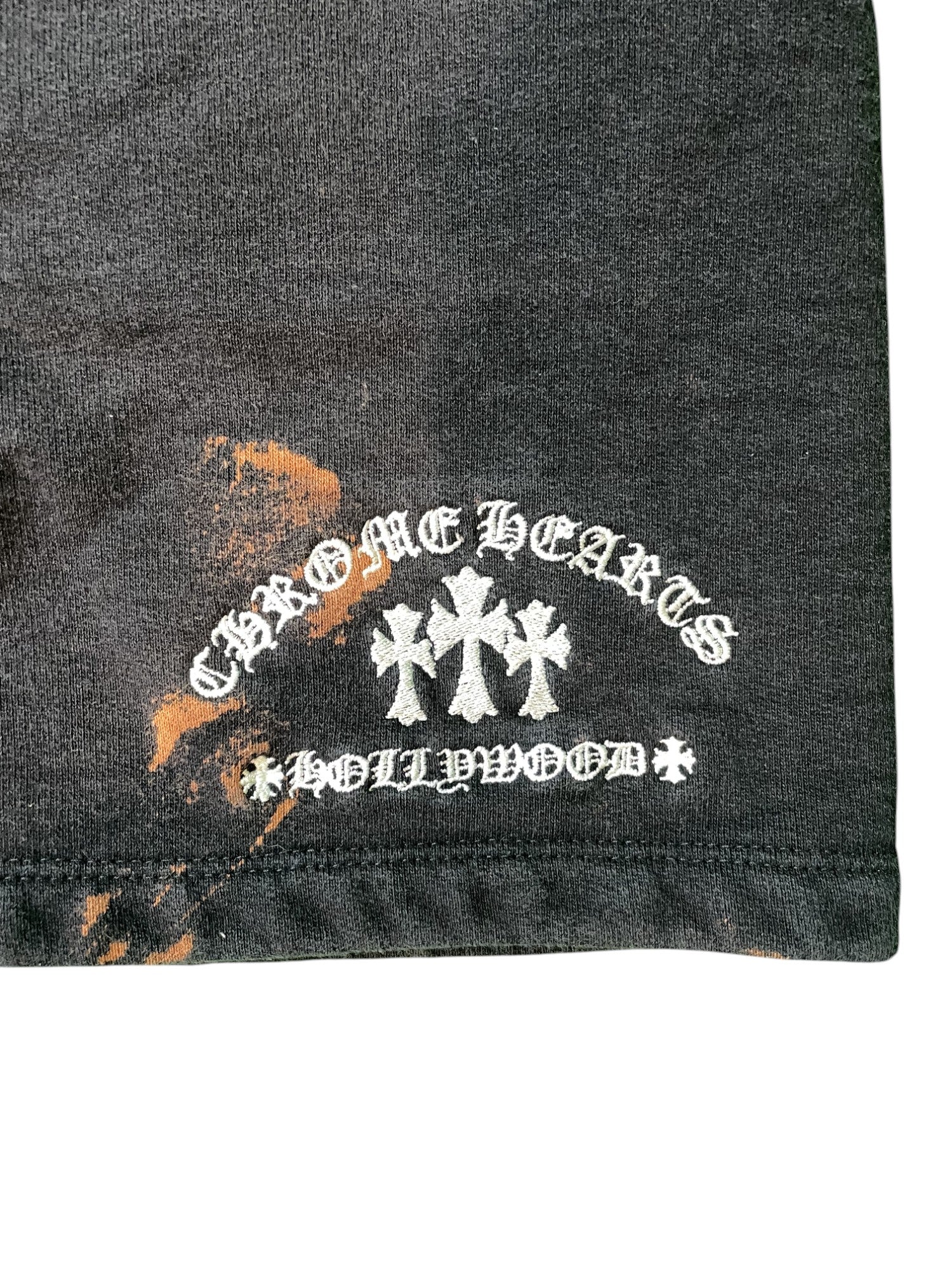 Chrome Hearts "White Triple Cross" Black Shorts