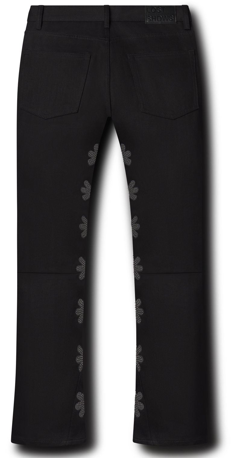 LostSHDWS Denim Black Studded Jeans