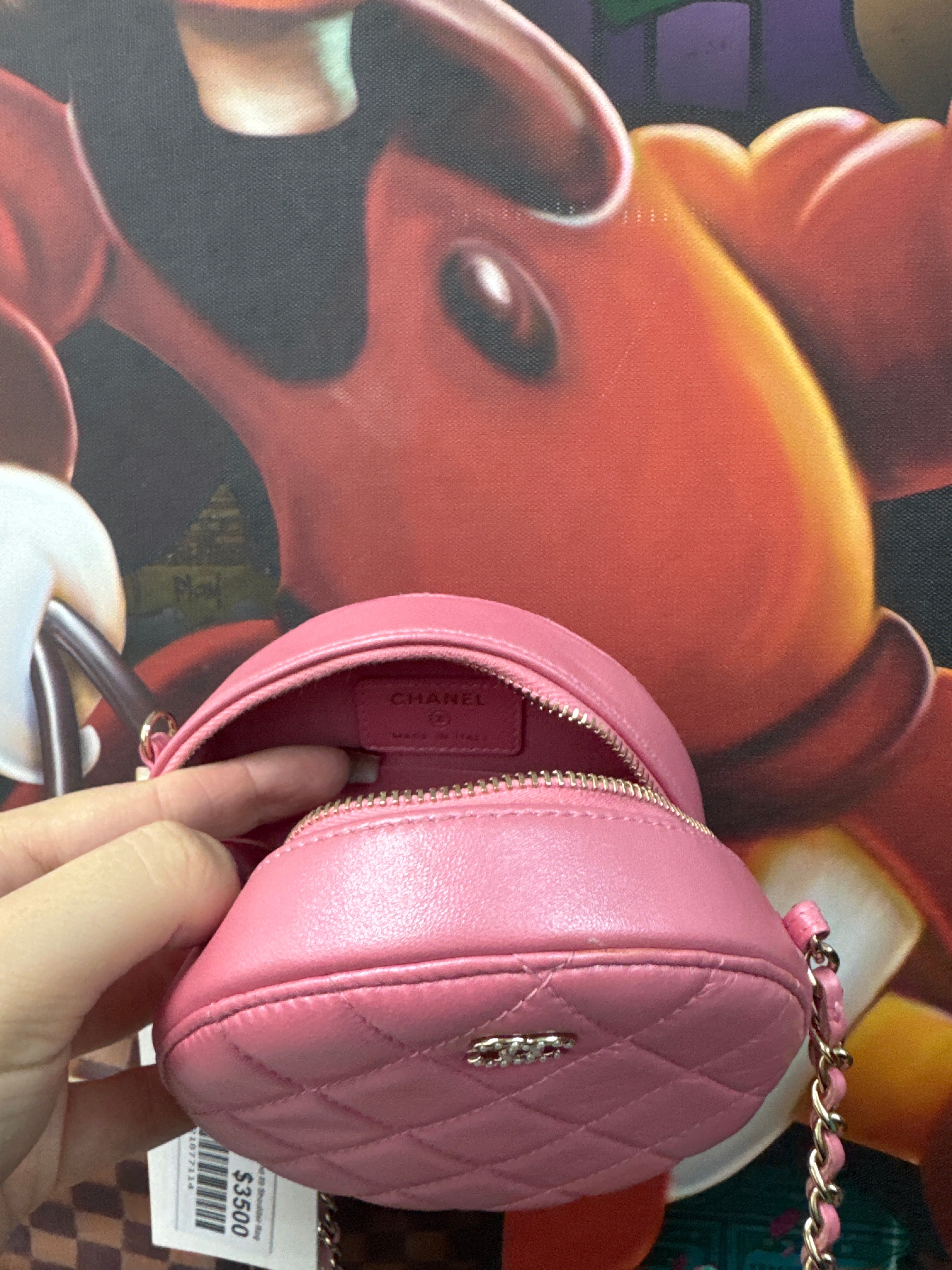 Chanel Pink Pearl Round 20 Shoulder Bag