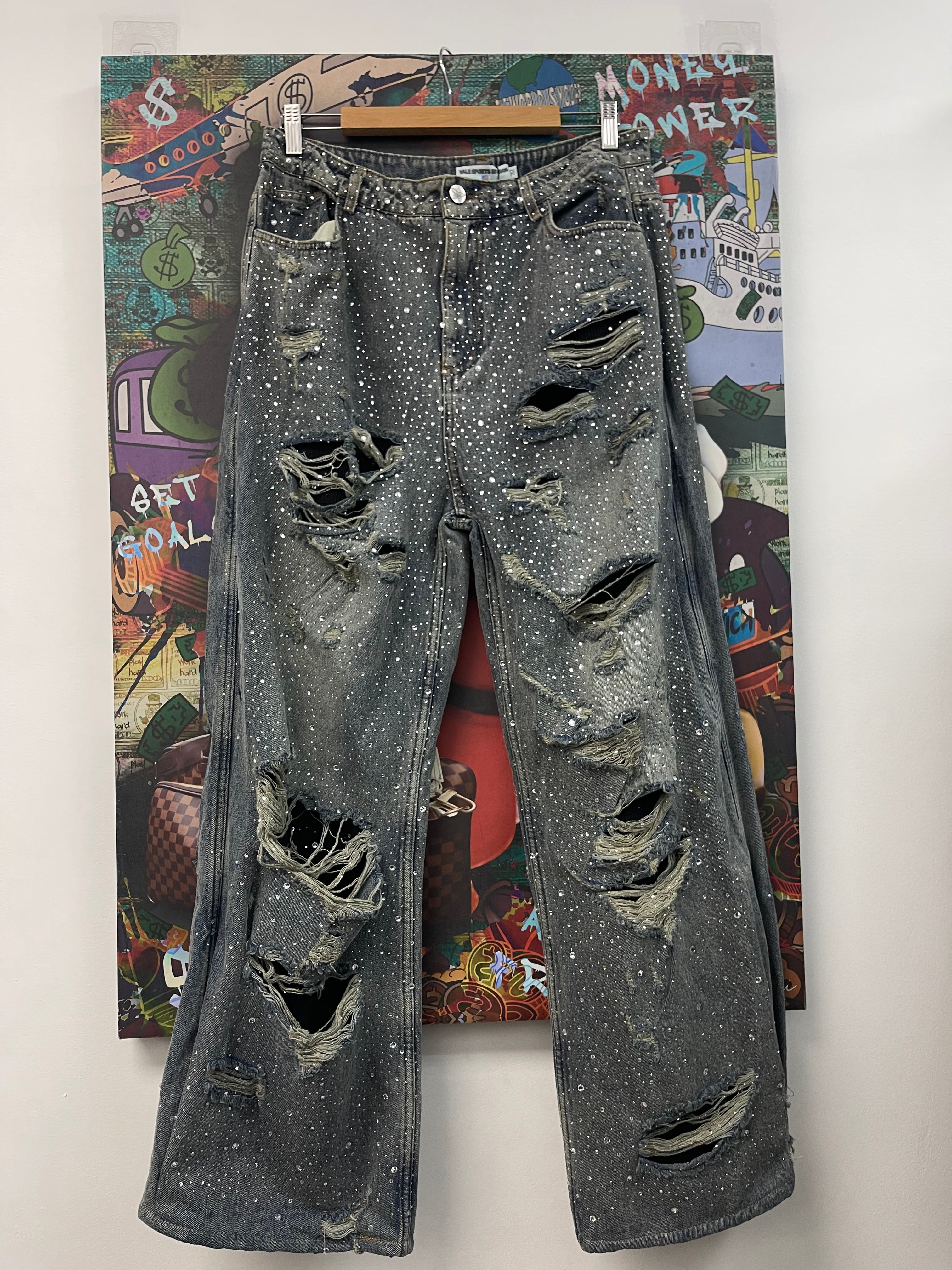 Vale Crystal Rain Denim Jeans