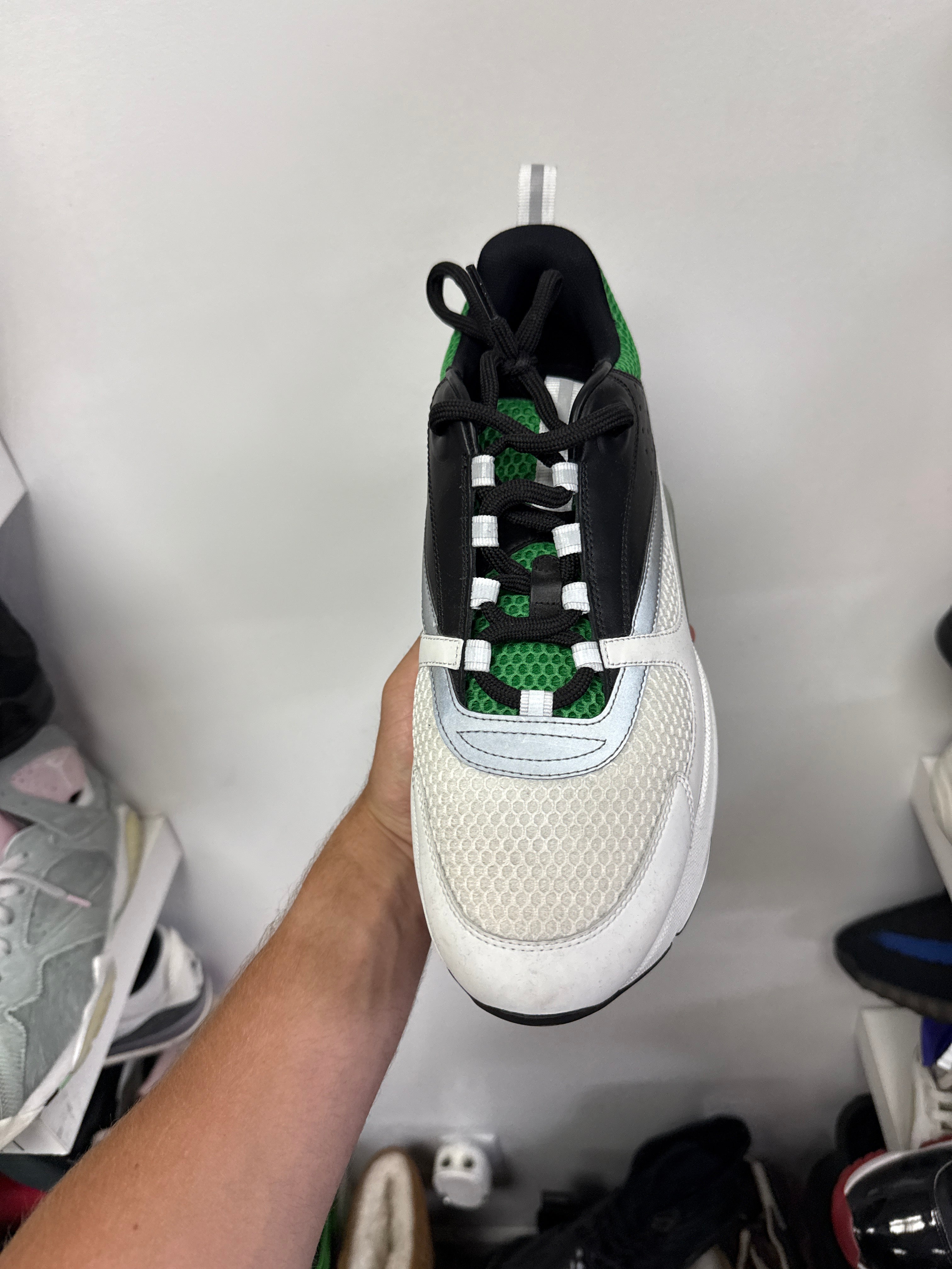 Dior B22 White Pine Green Black Sneakers