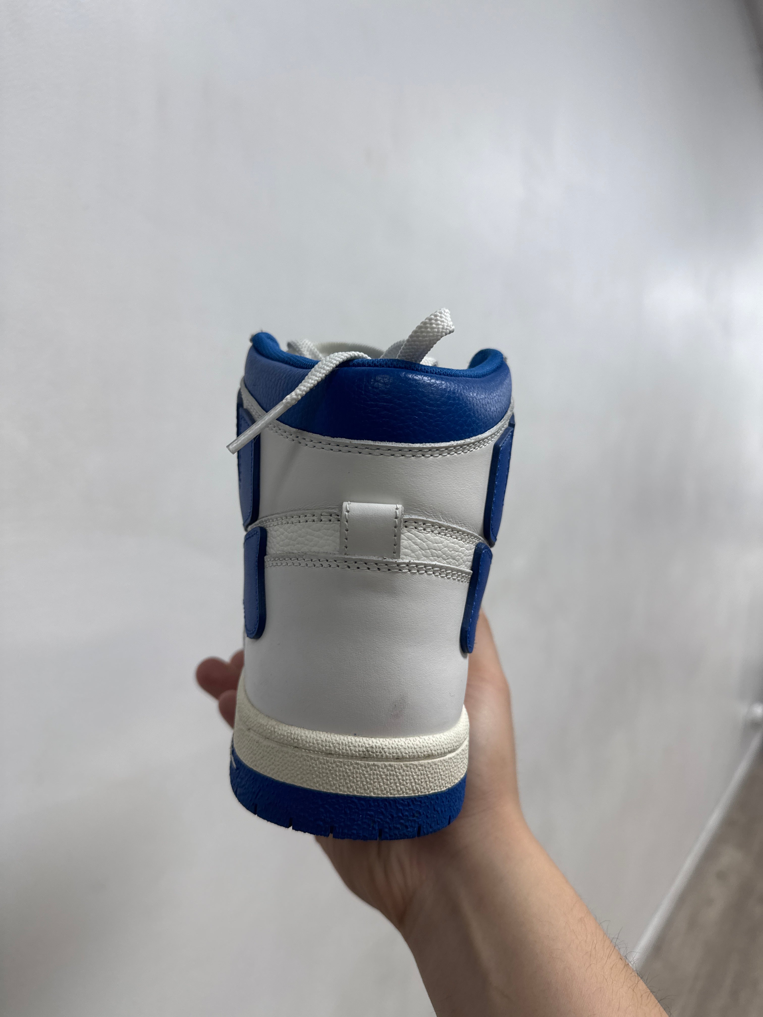 Amiri White Blue Skel Top High Sneakers