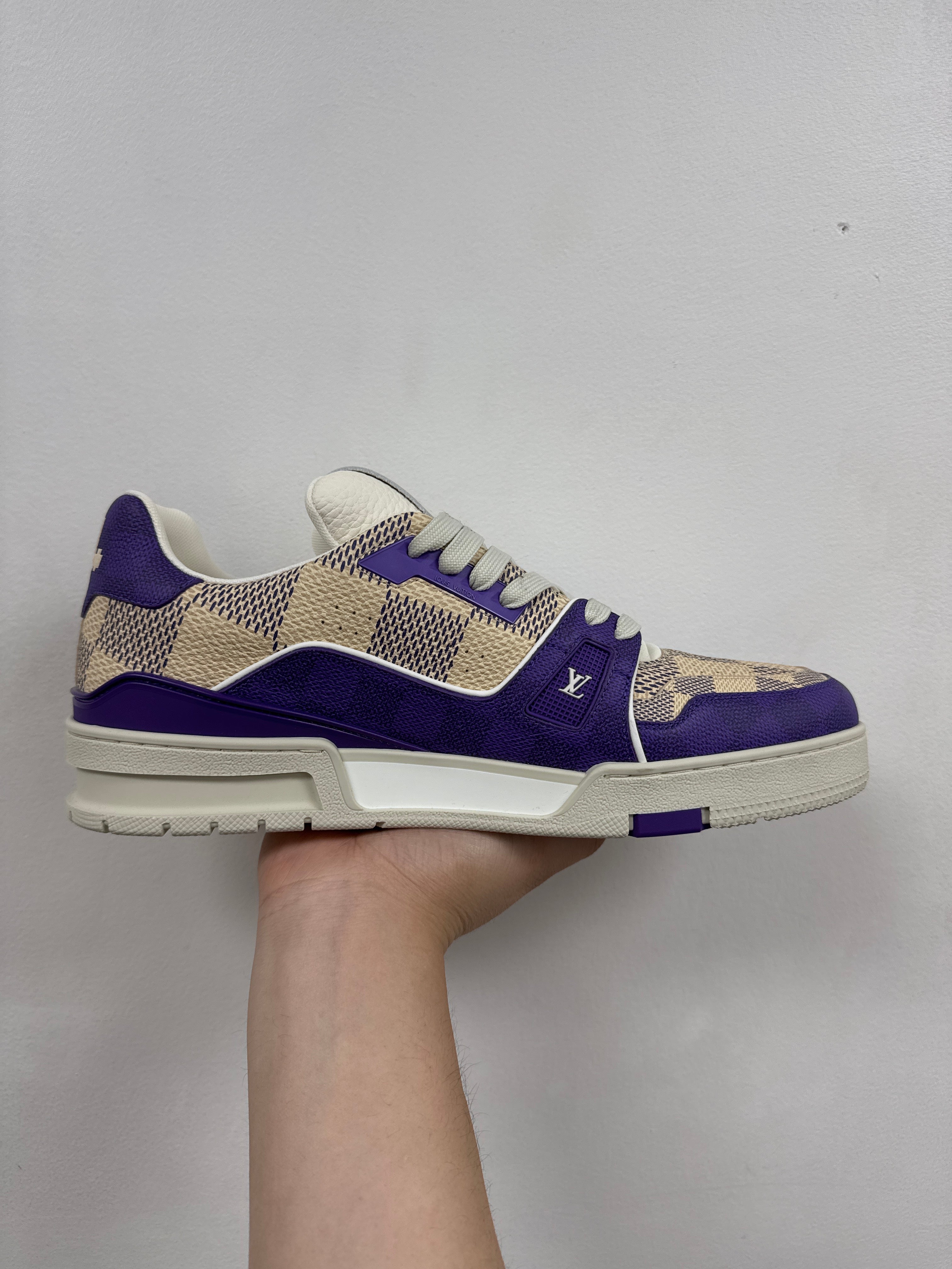 Louis Vuitton Purple Cream Damier #54 Sneakers