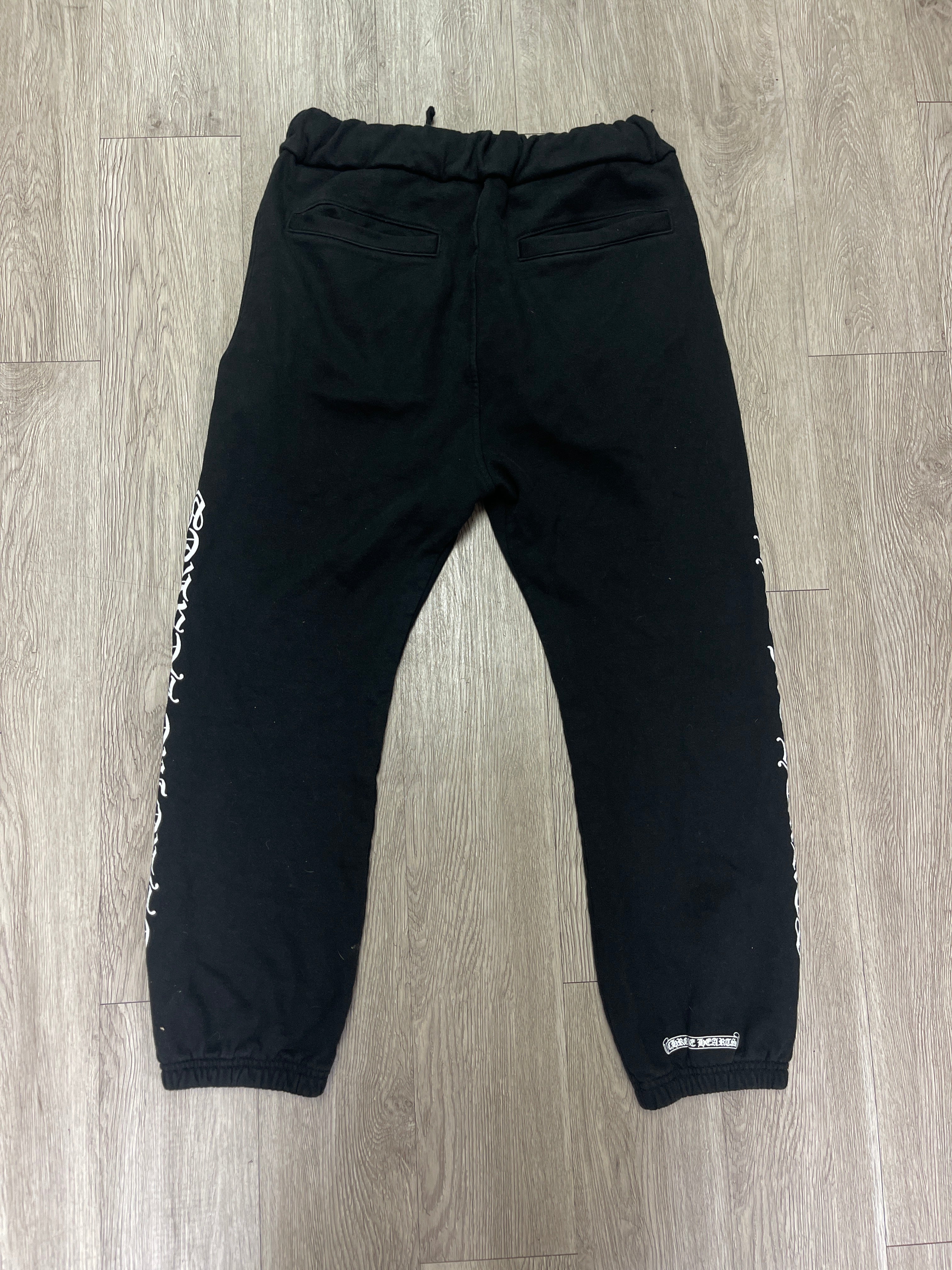 Chrome Hearts Black Scroll Logo Thick Sweats