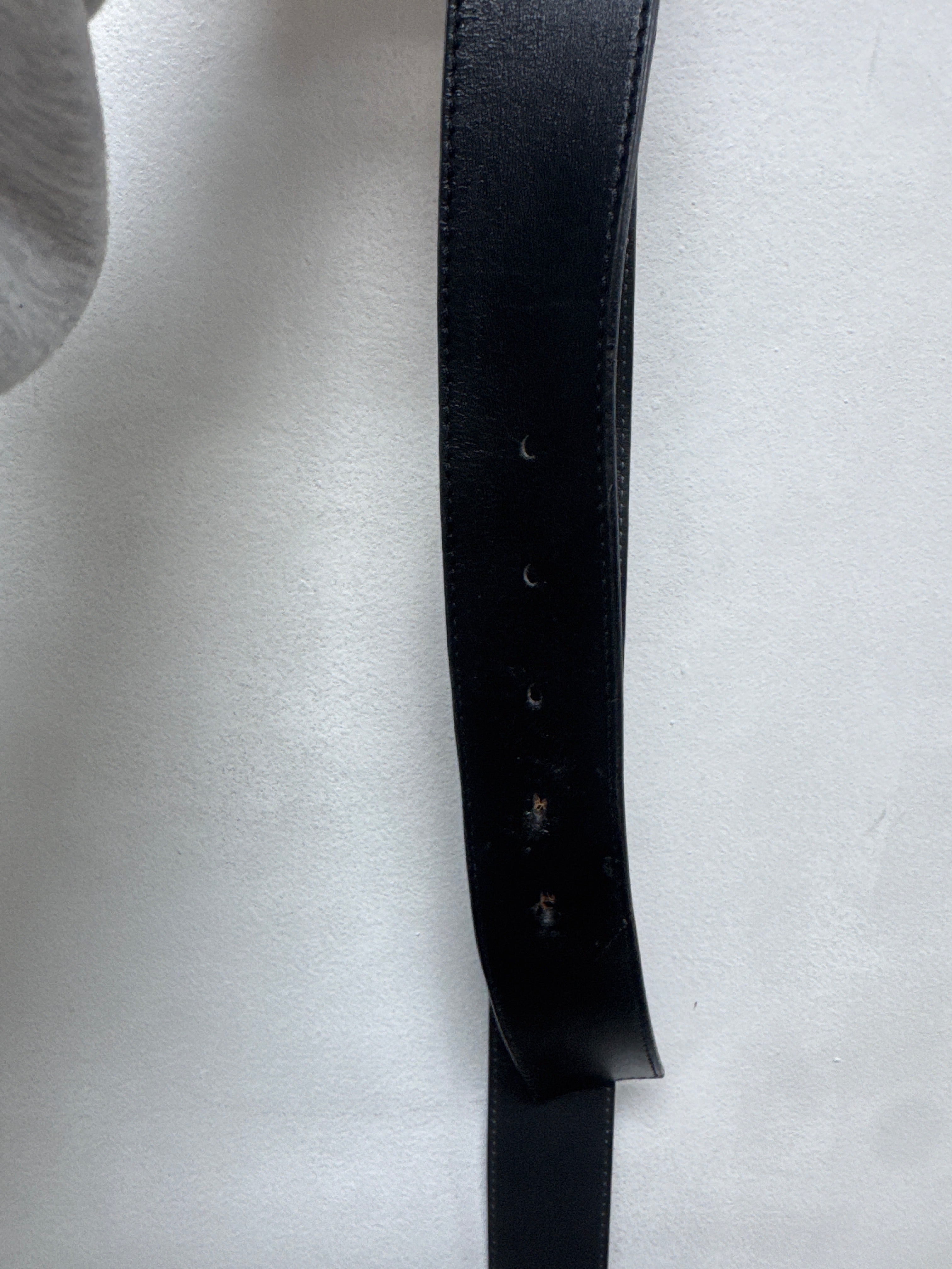 Louis Vuitton Black Gold Stacked Belt