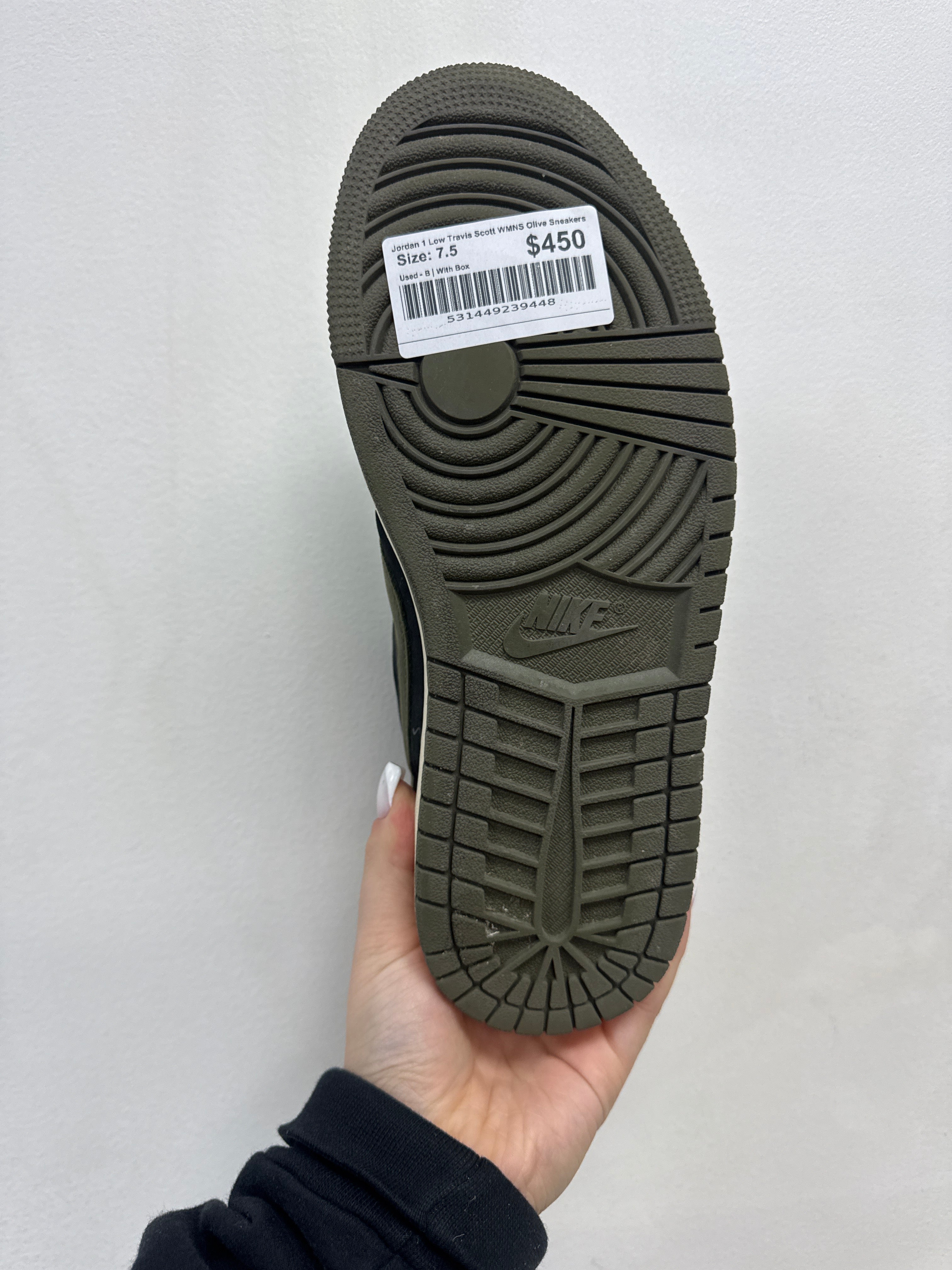 Jordan 1 Low Travis Scott WMNS Olive Sneakers