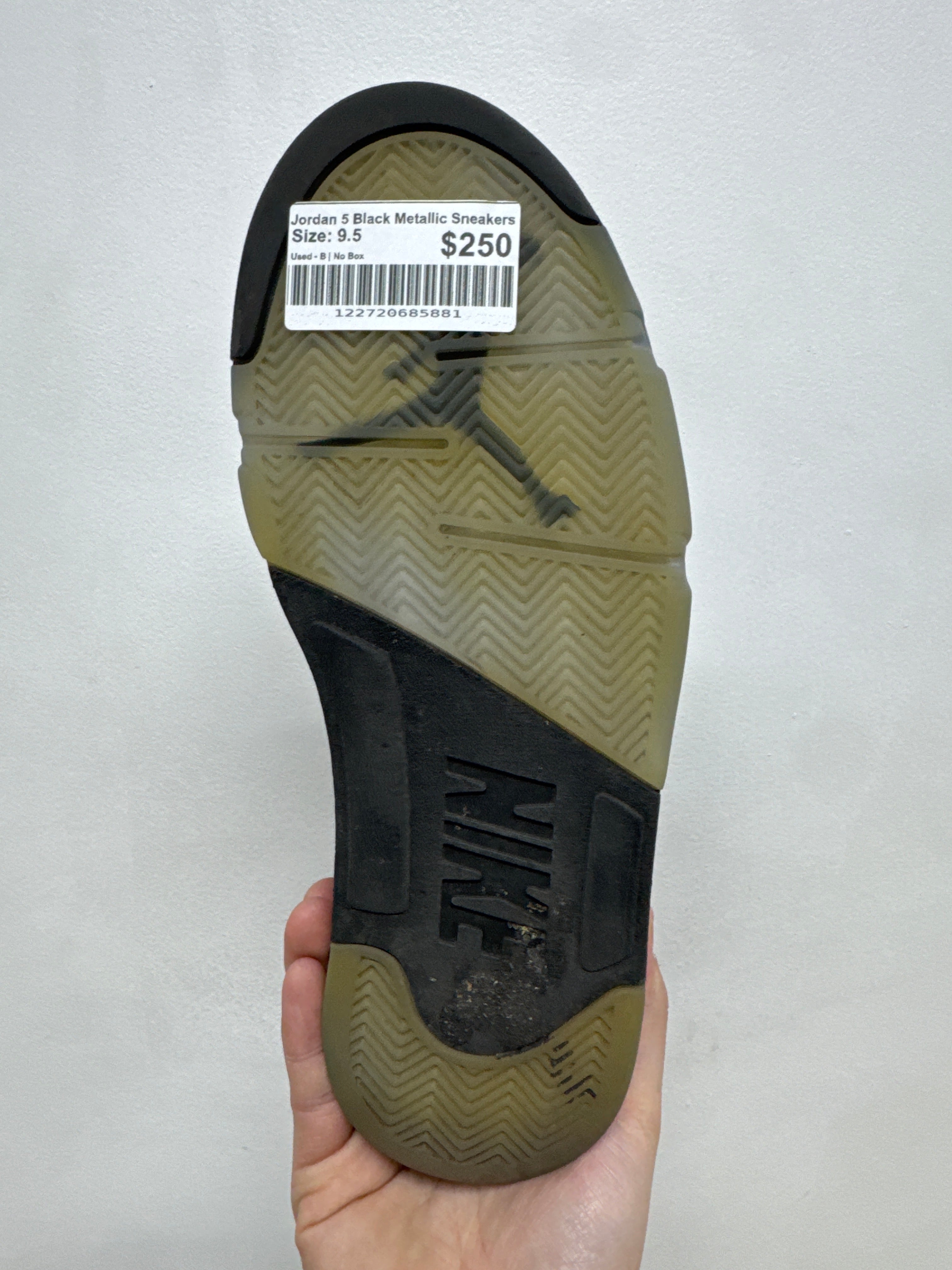 Jordan 5 Black Metallic Sneakers
