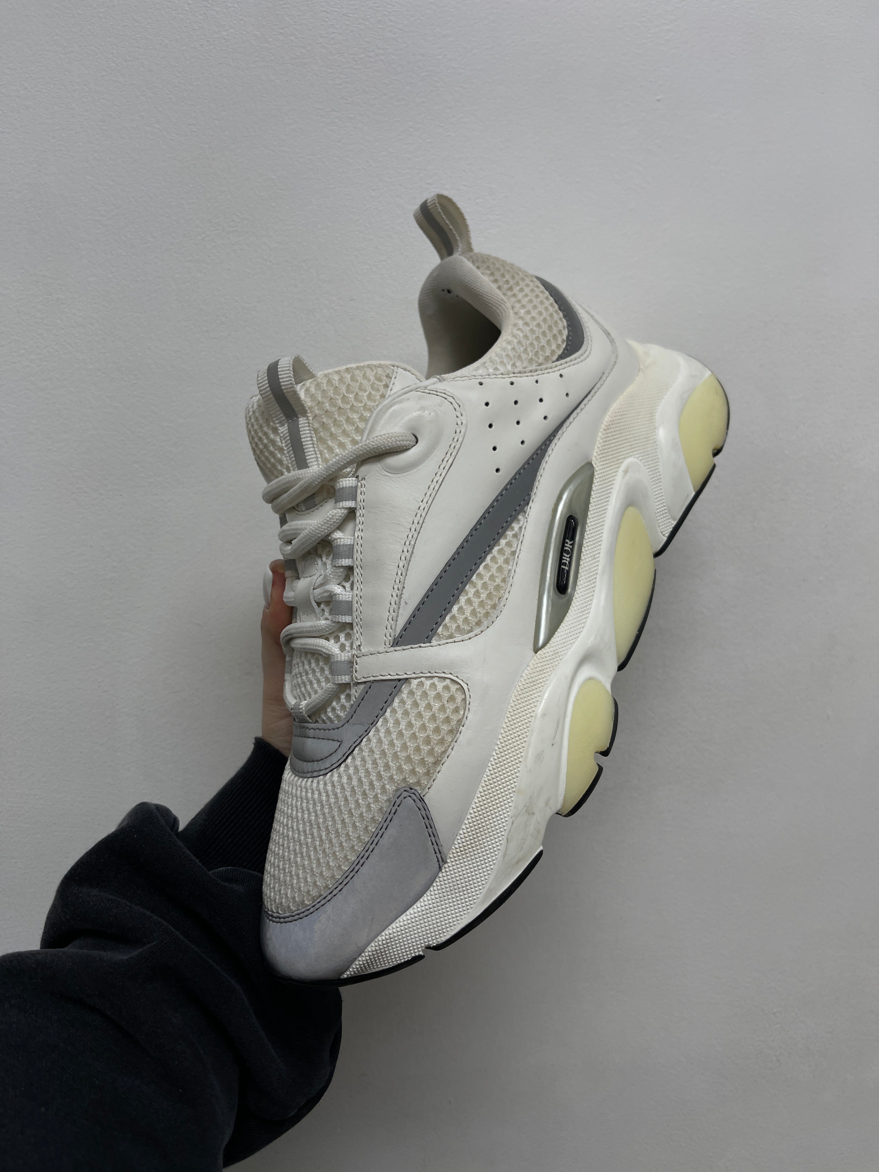 Dior B22 White Silver Sneakers