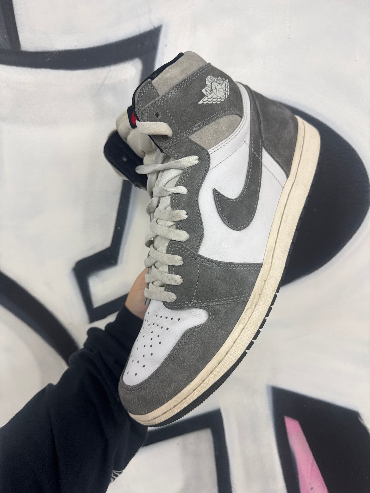 Nike Jordan 1 Washed Black Sneakers