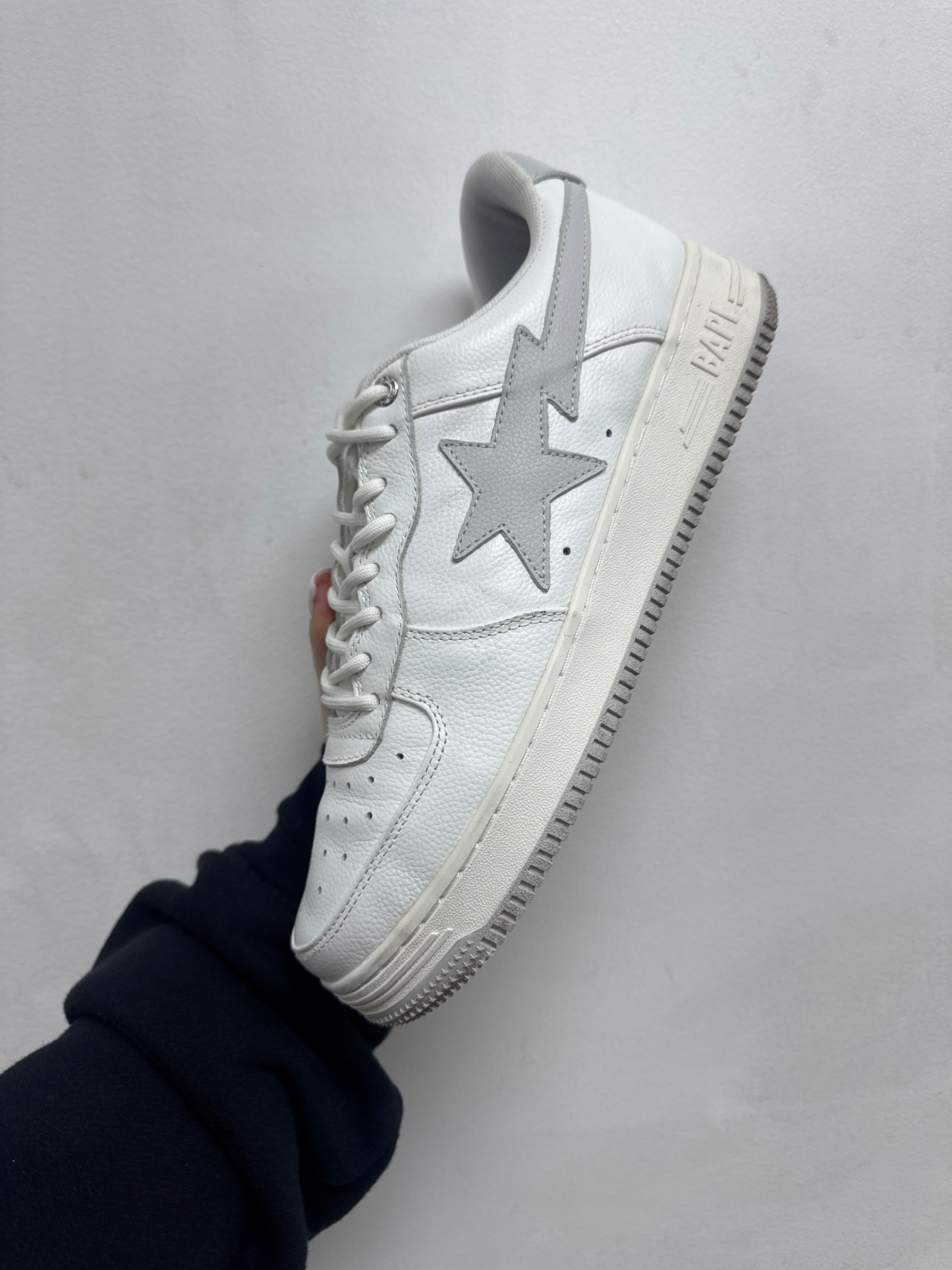 Bape JJJJound White Grey Bapesta Sneakers