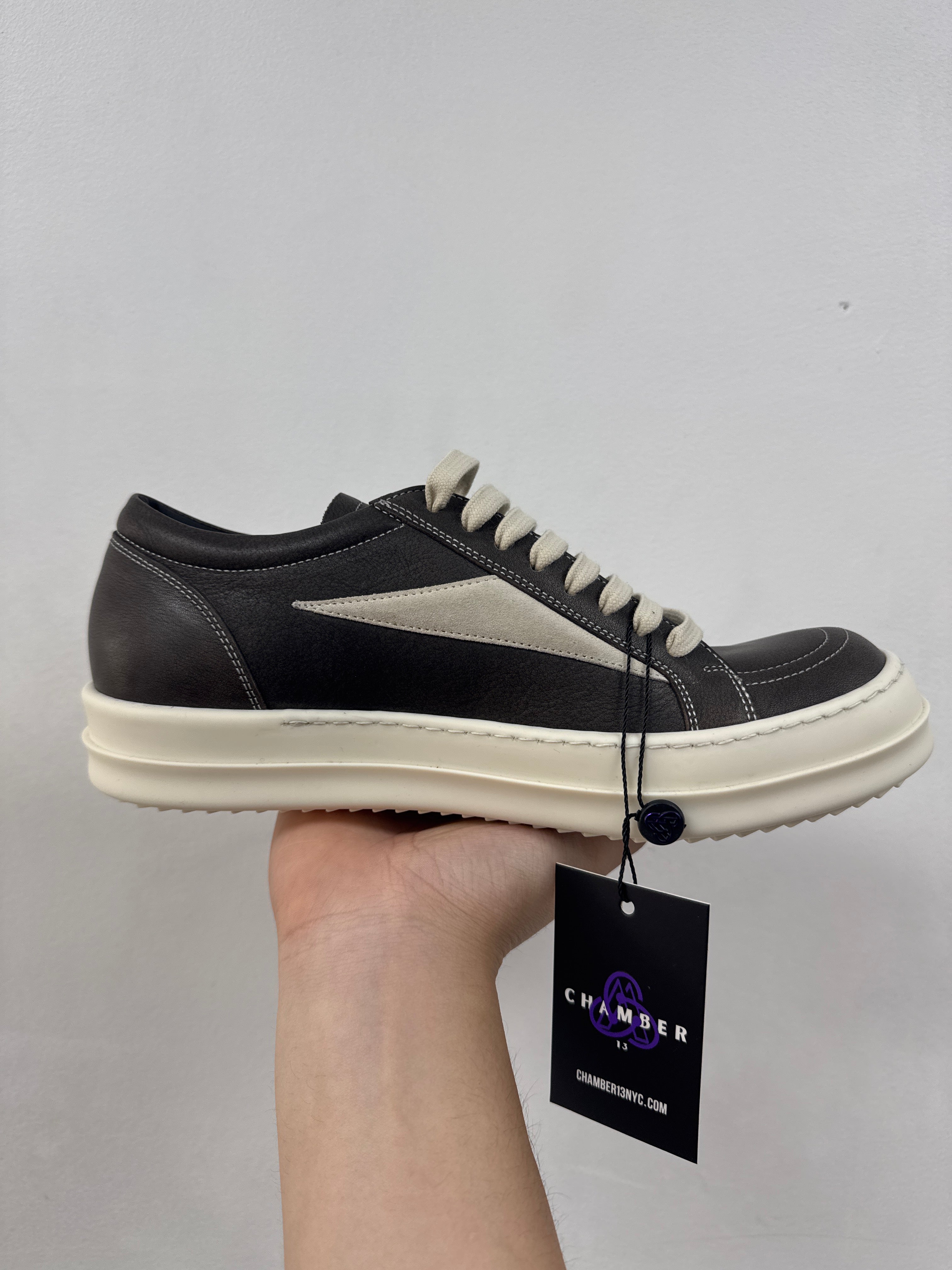 Rick Owens Washed Black Vintage Low Sneakers