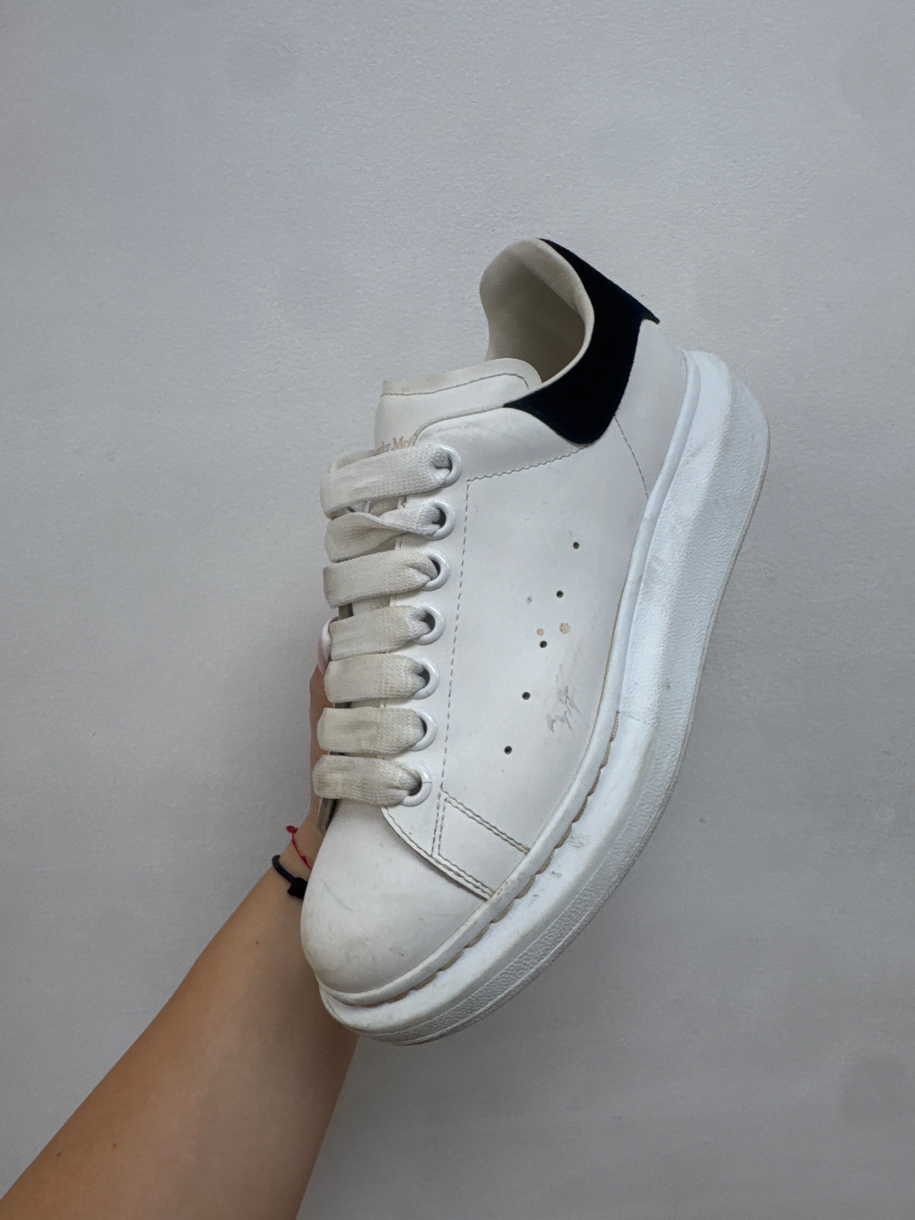 Alexander Mcqueen White Black Oversized Sneakers
