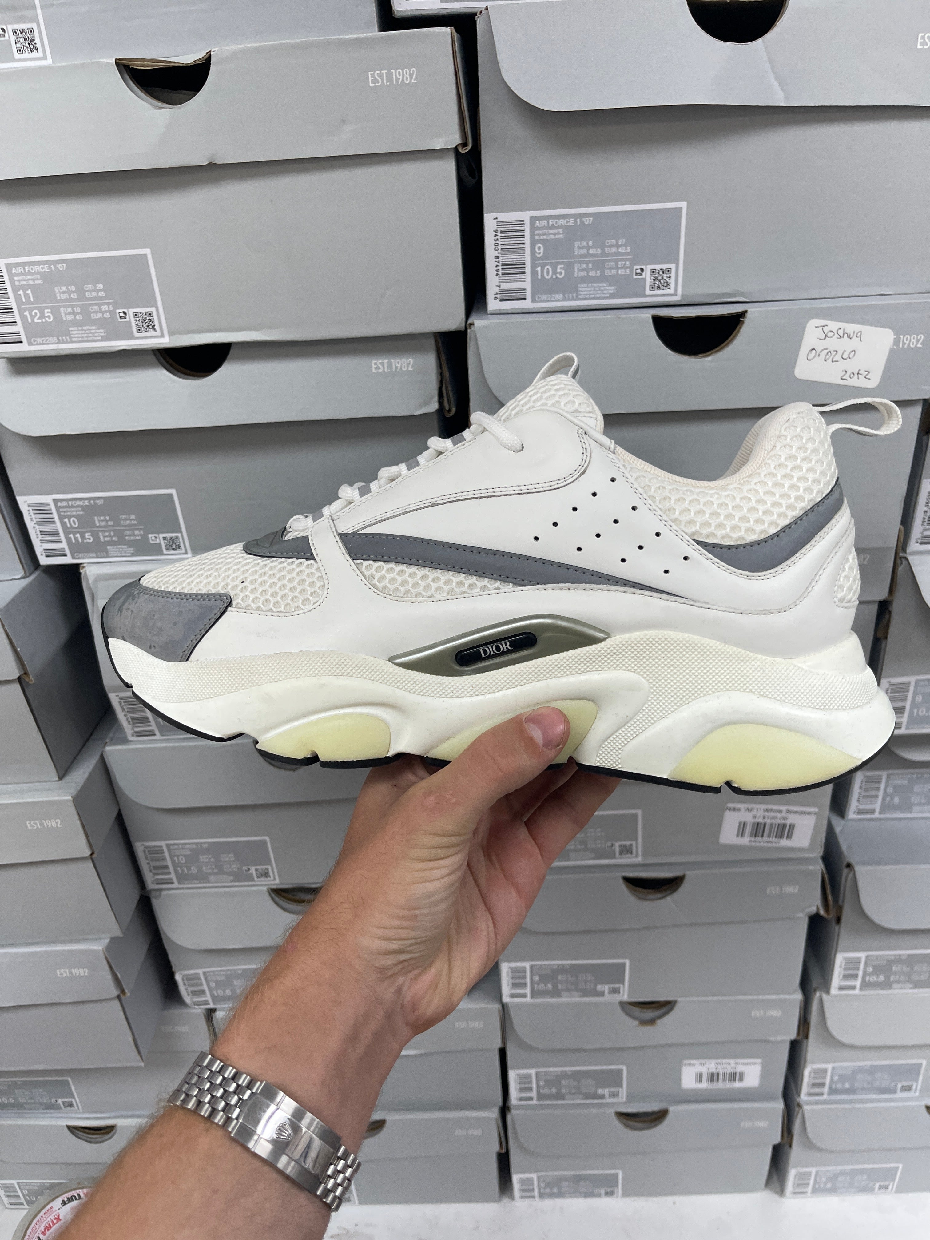 Dior White Silver B22 Sneakers
