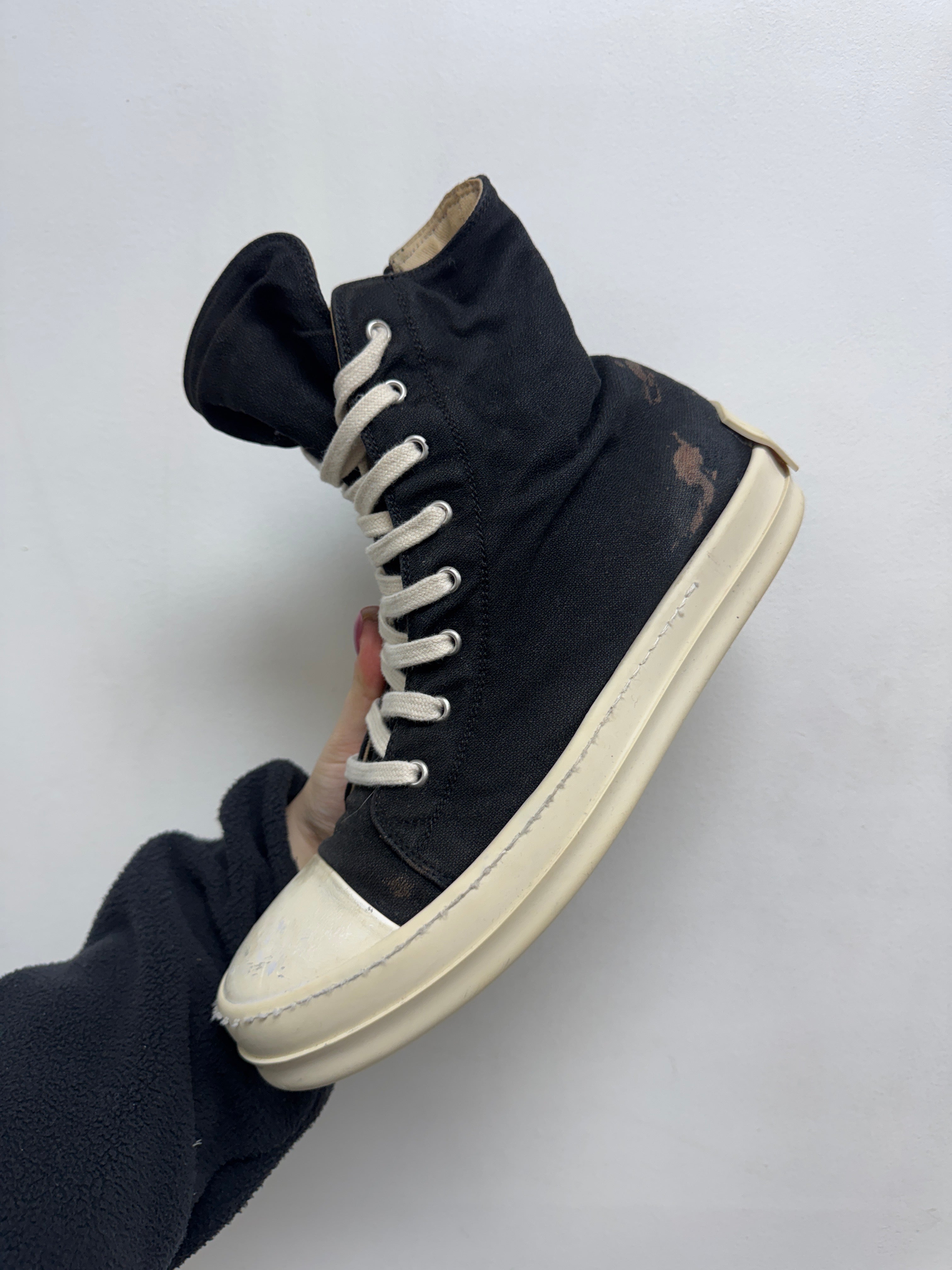 Rick Owens Black Porterville Ramone High Sneakers