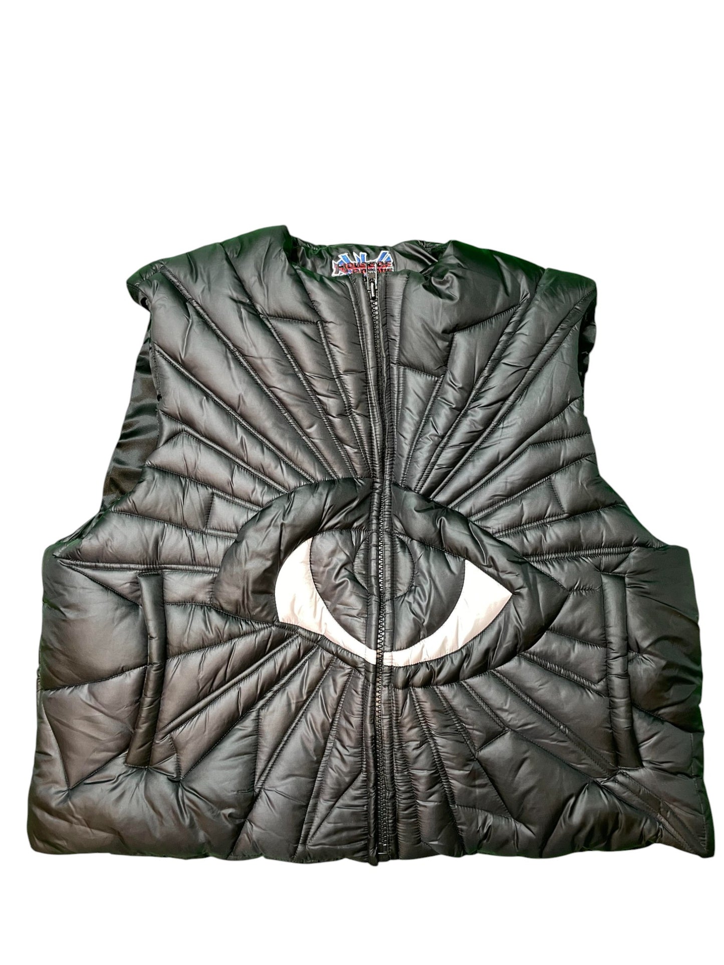 House Of Errors "Eye" Black Puffer Vest
